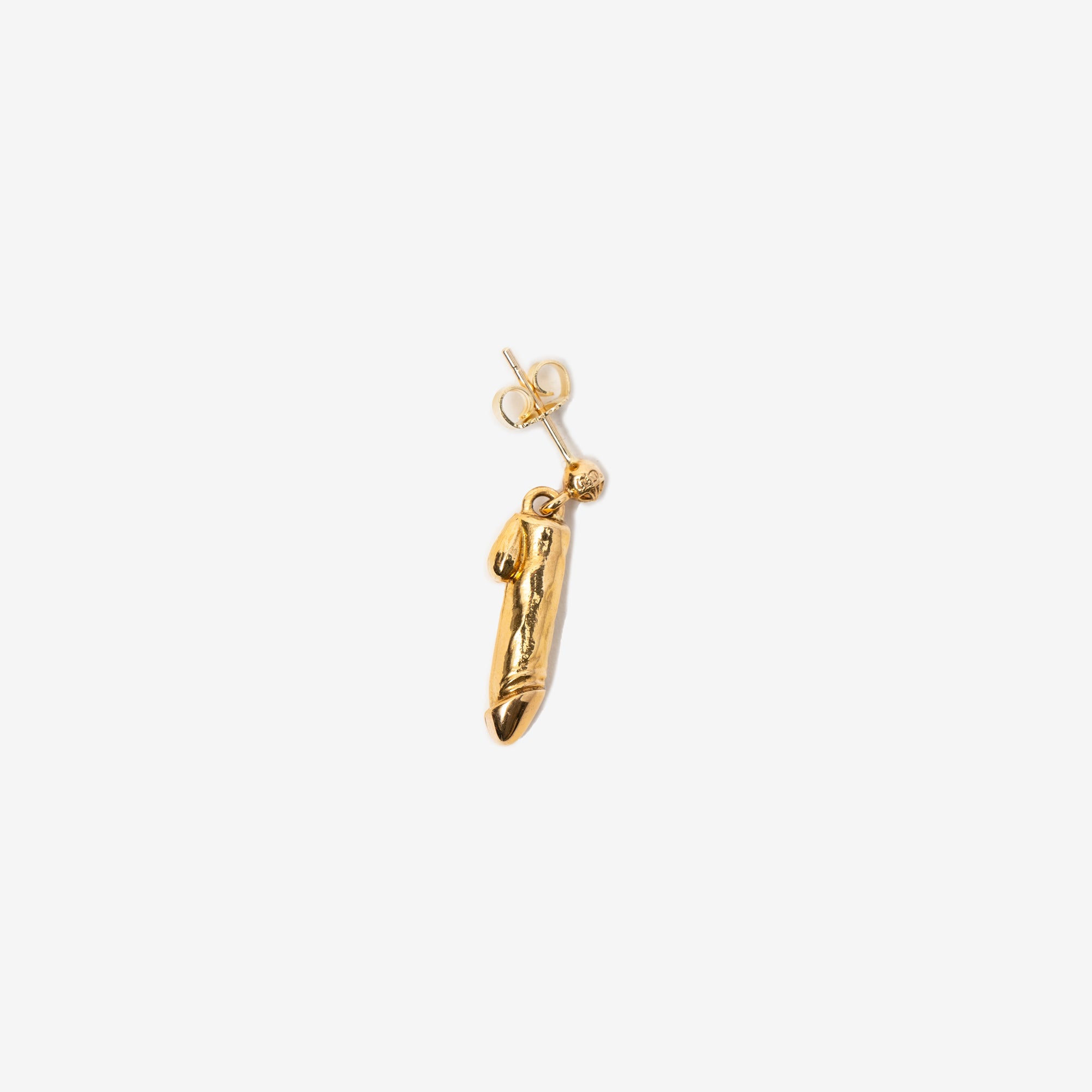 Chrome Hearts 22K Gold Penis Drop Earring Gold - 2