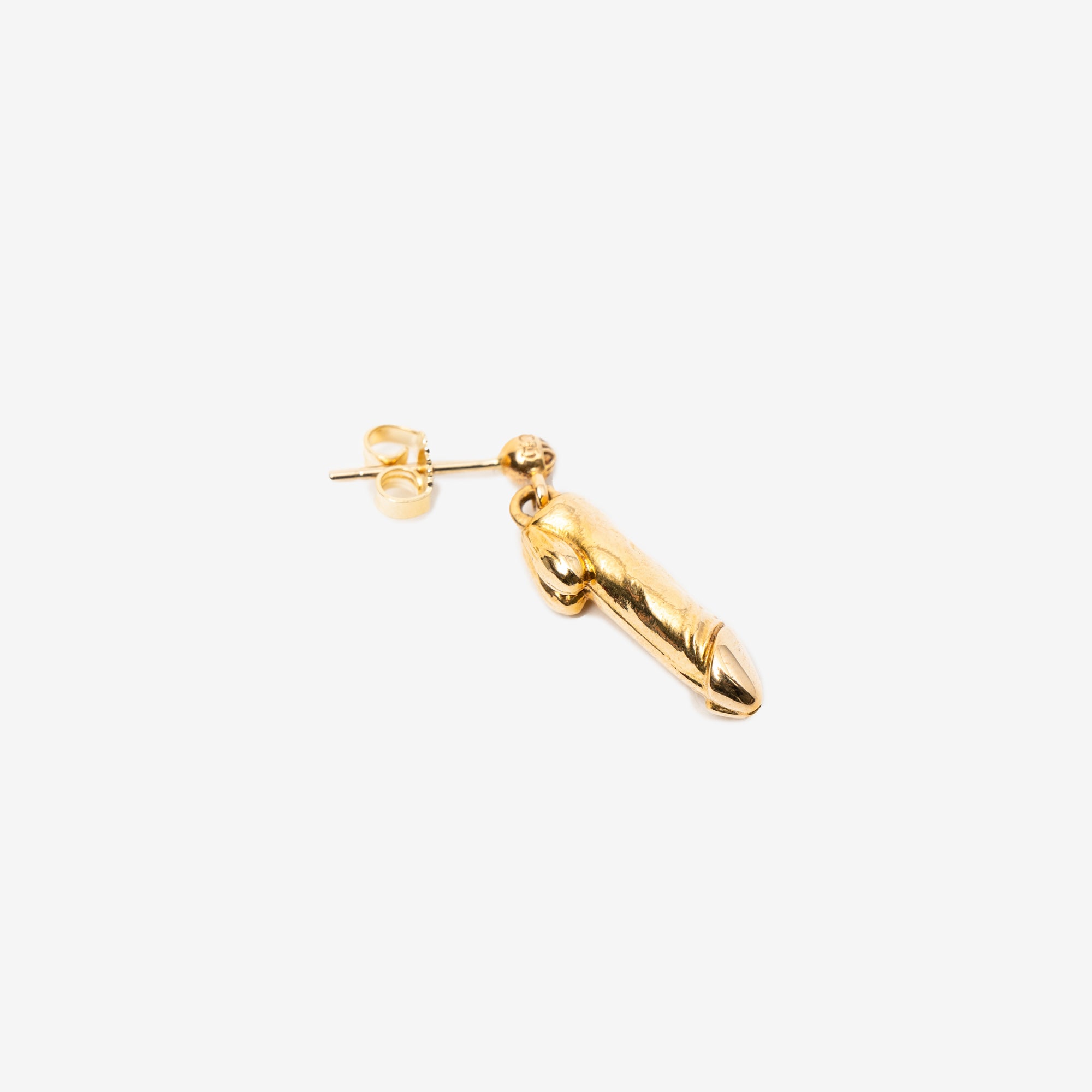Chrome Hearts 22K Gold Penis Drop Earring Gold - 3