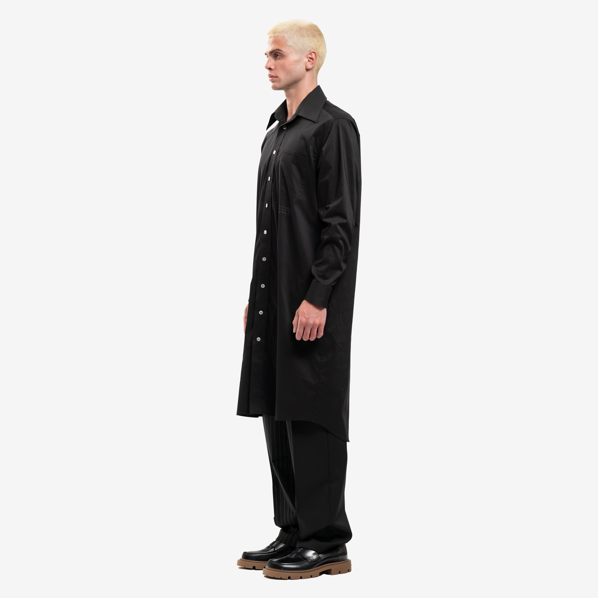 MM6 Hand Print Long Shirt Black - 3