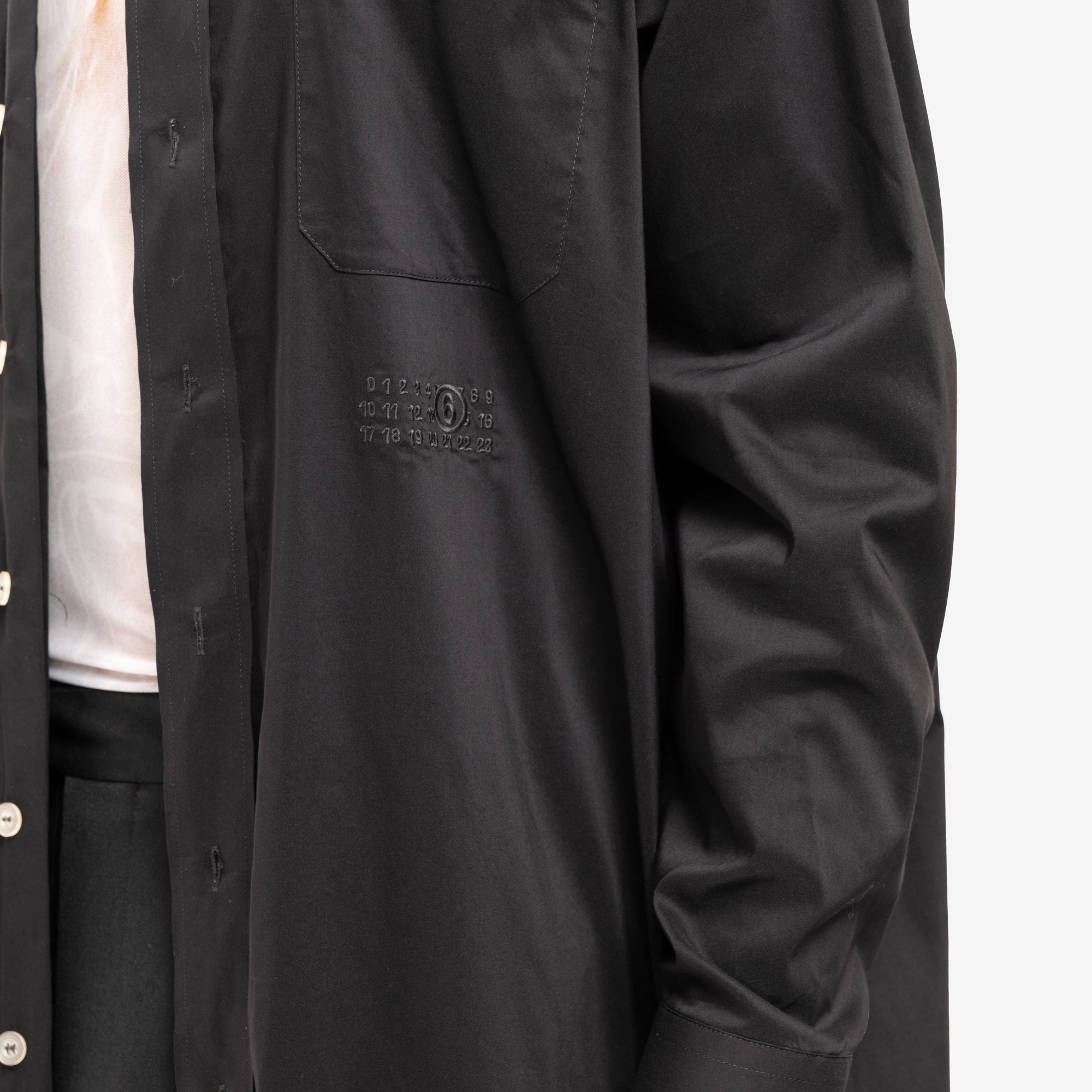 MM6 Hand Print Long Shirt Black - 5