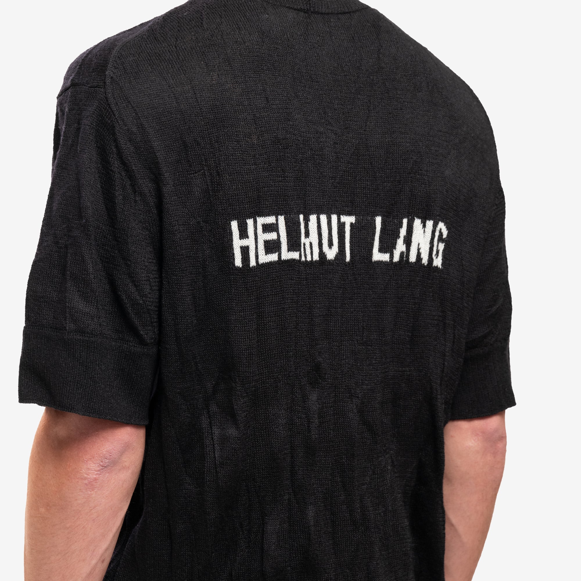 Helmut Lang Crush Knit T-Shirt Black - 5