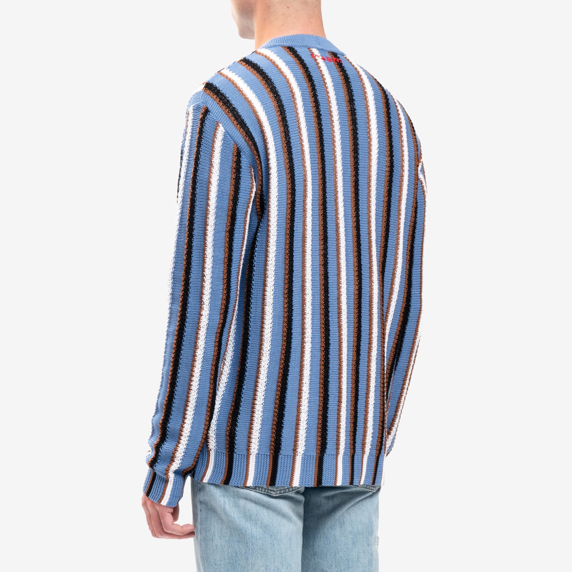 MARNI Cable Stripe Cardigan Opal - 4