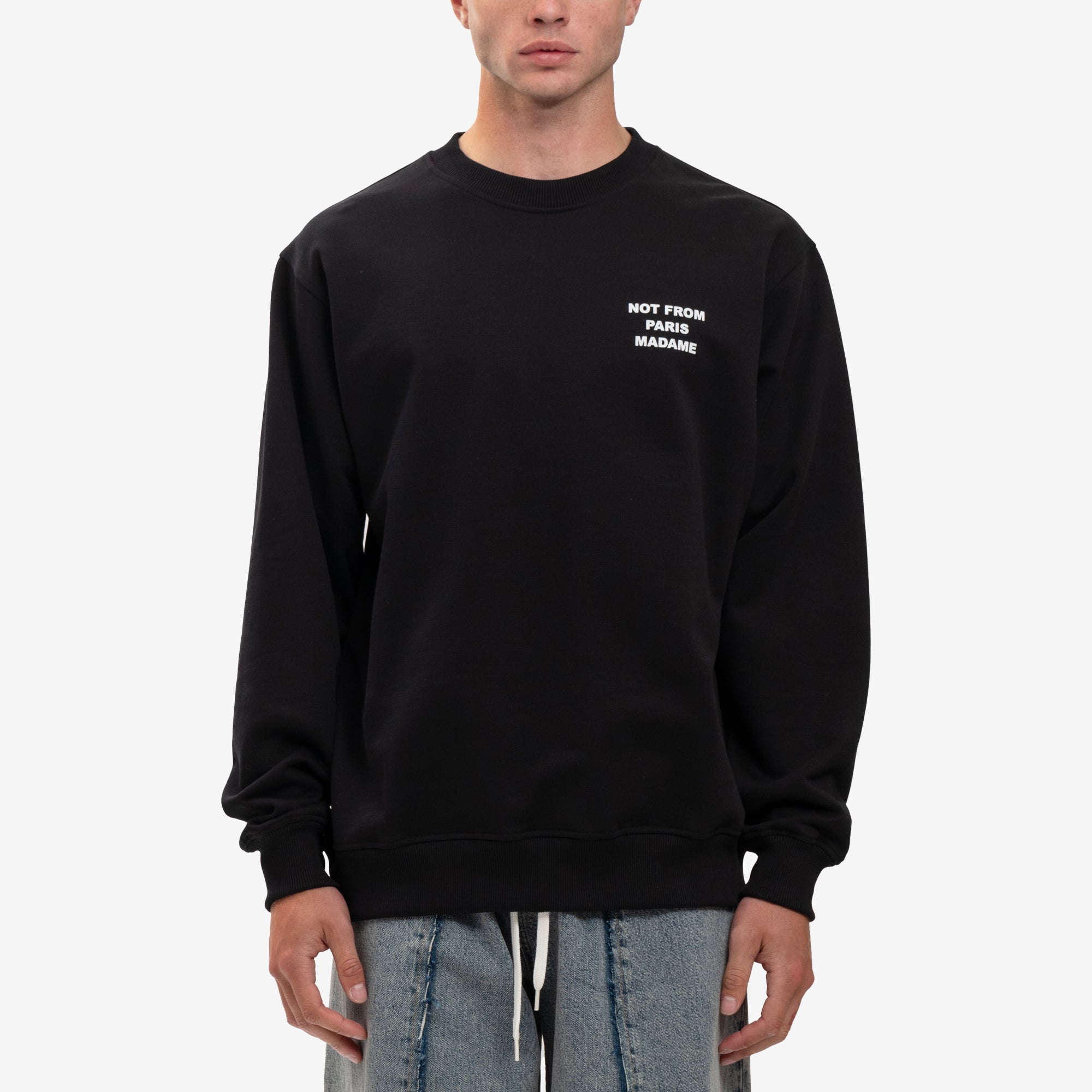 Drôle de Monsieur Le Sweatshirt Slogan Black - 1