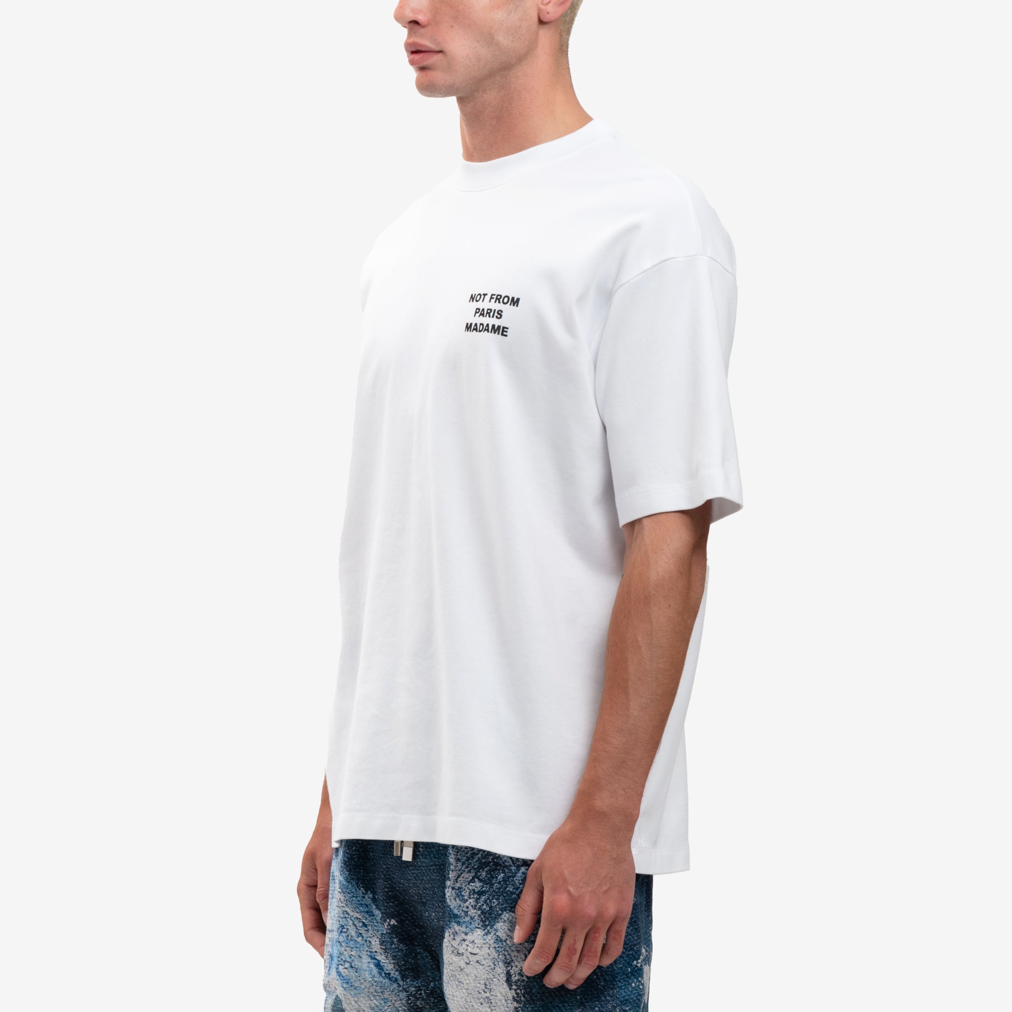 Drôle de Monsieur Le T-Shirt Slogan Optic White - 3