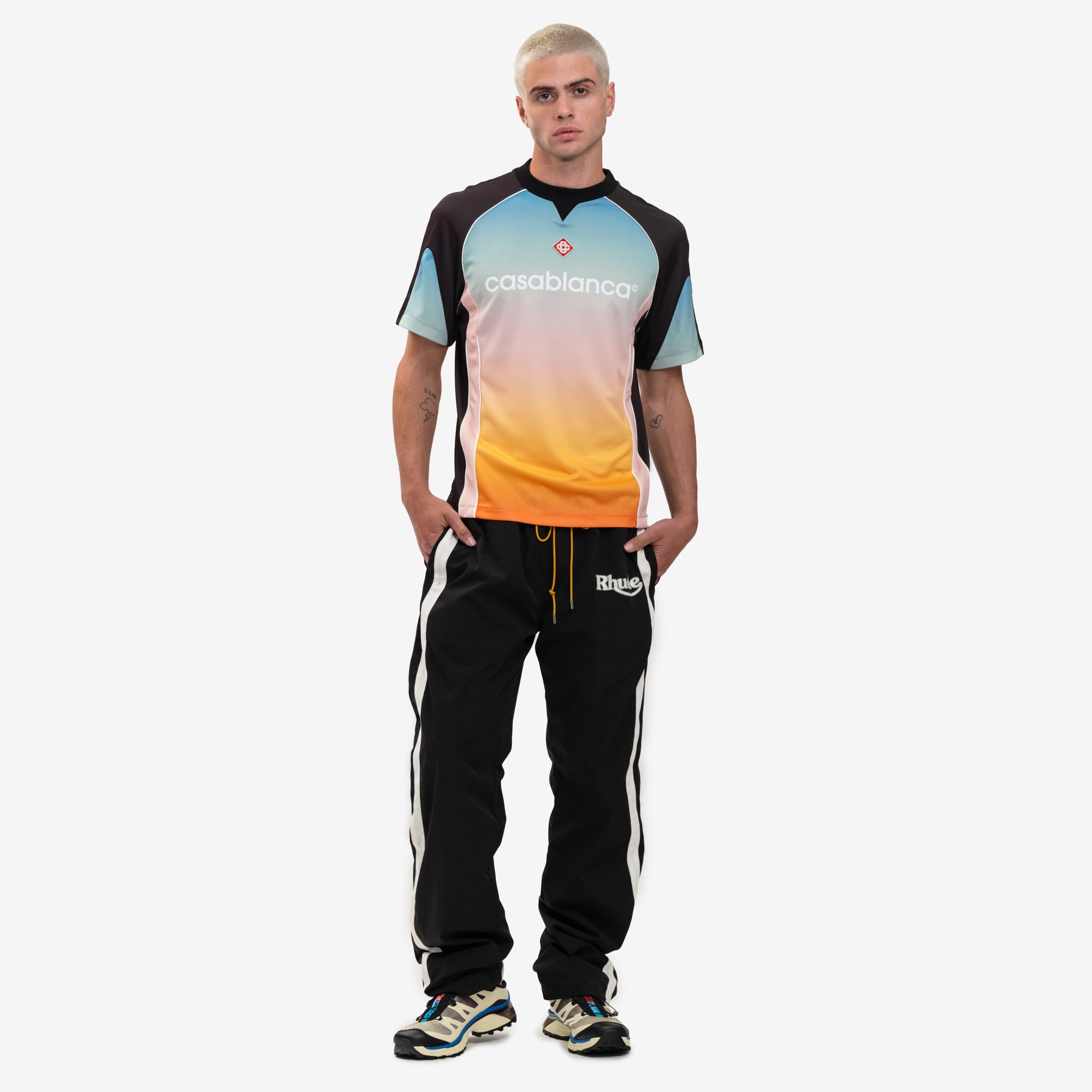 Casablanca Birdseye Mesh Football Shirt Multi - 2