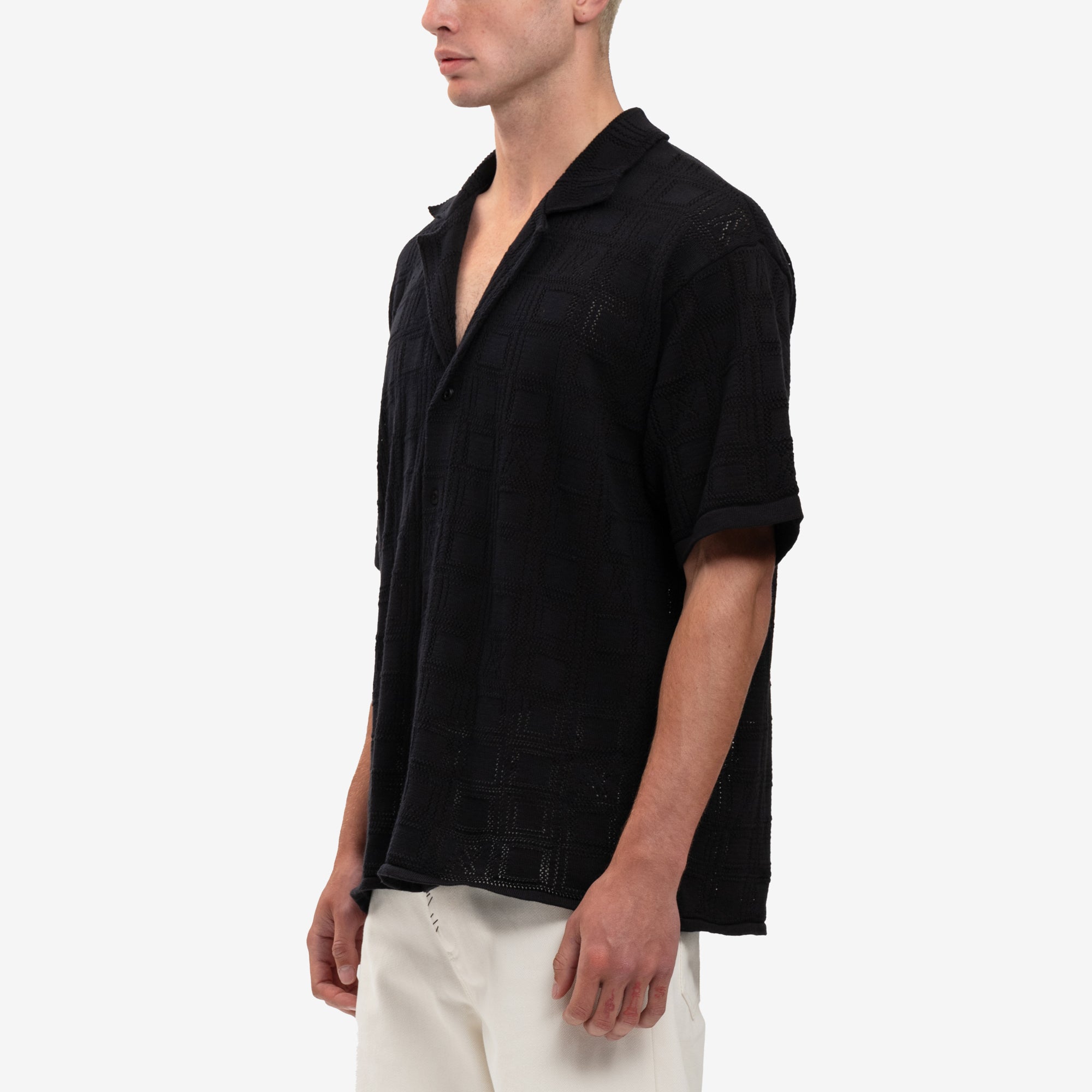 Represent Black Lace Knit Shirt Black - 3