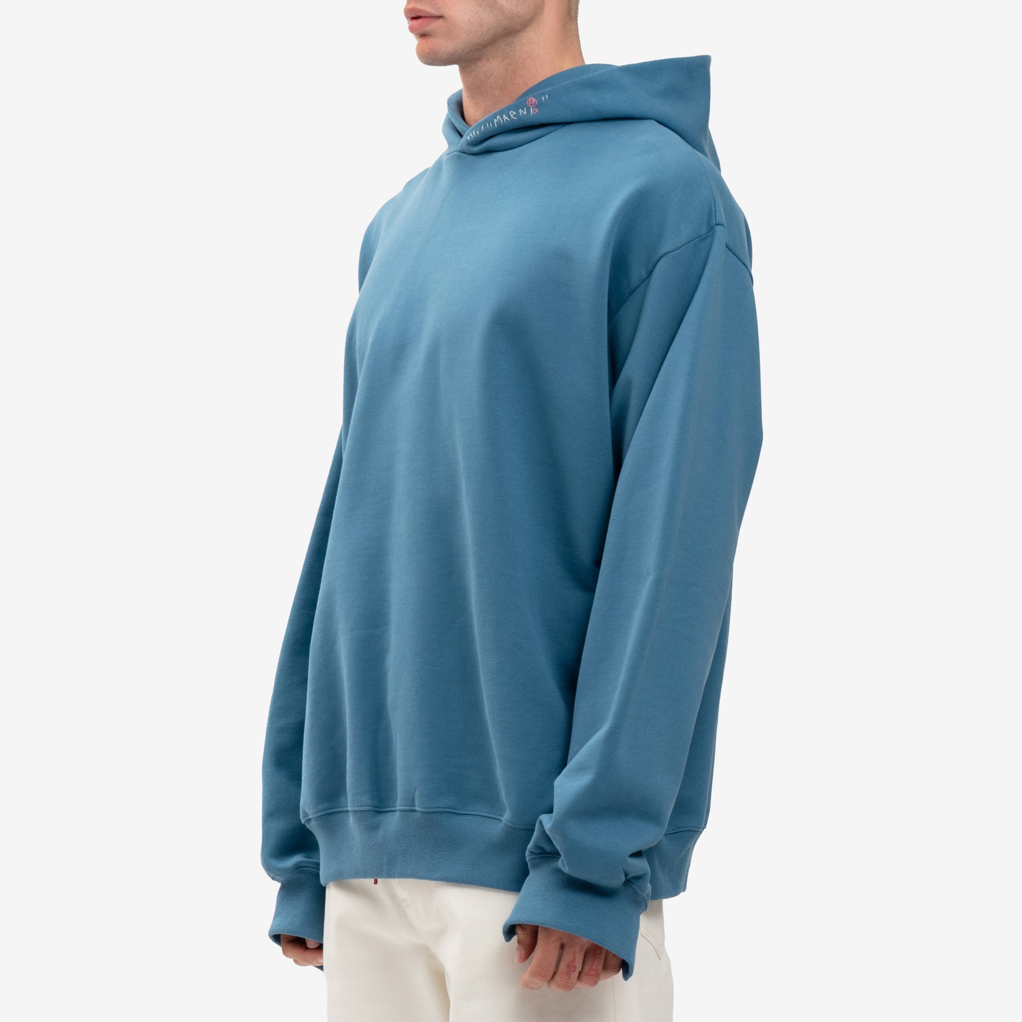 MARNI Stitch Collar Logo Hoody Opal - 3