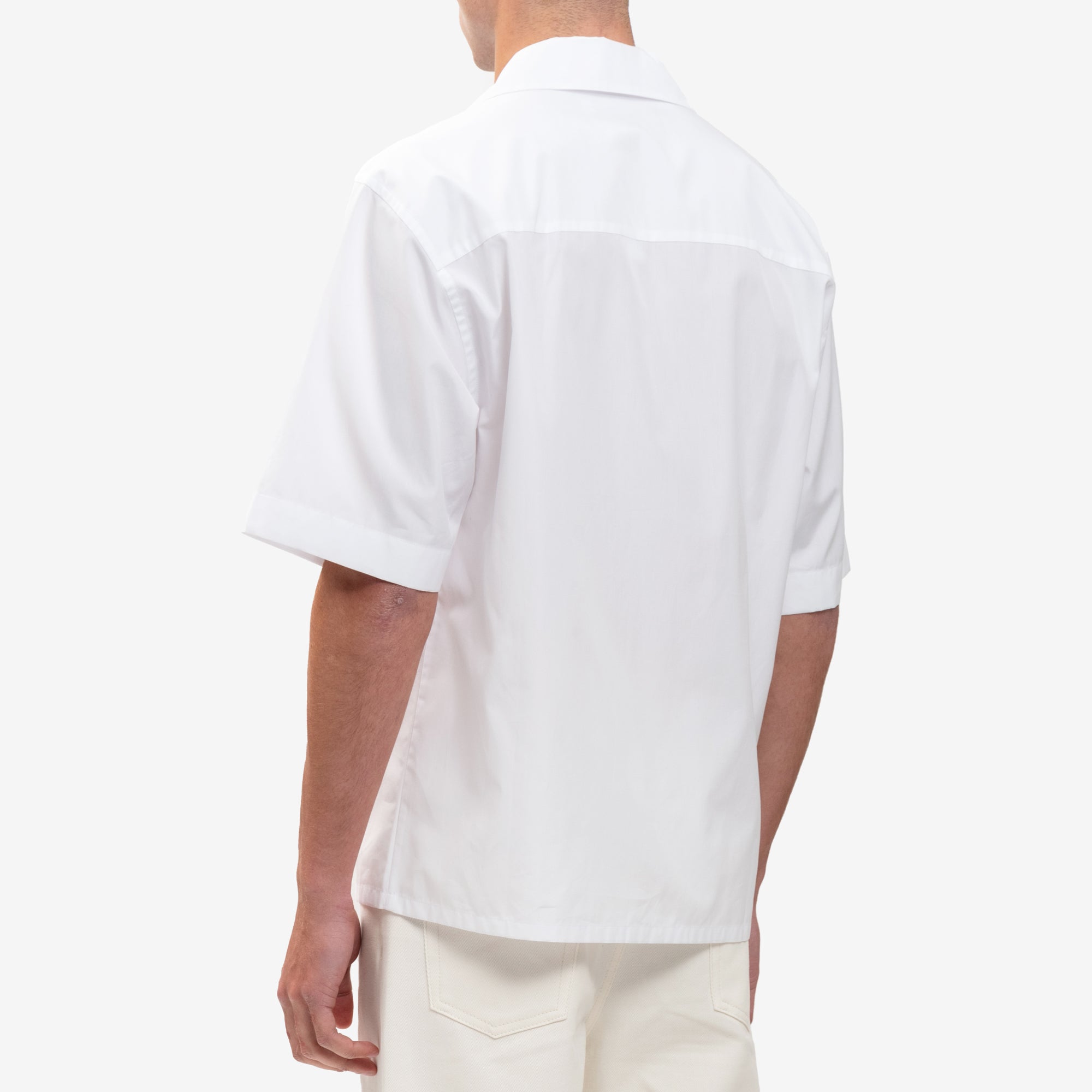 MARNI Flower Pocket Bowling Shirt Lily White - 4