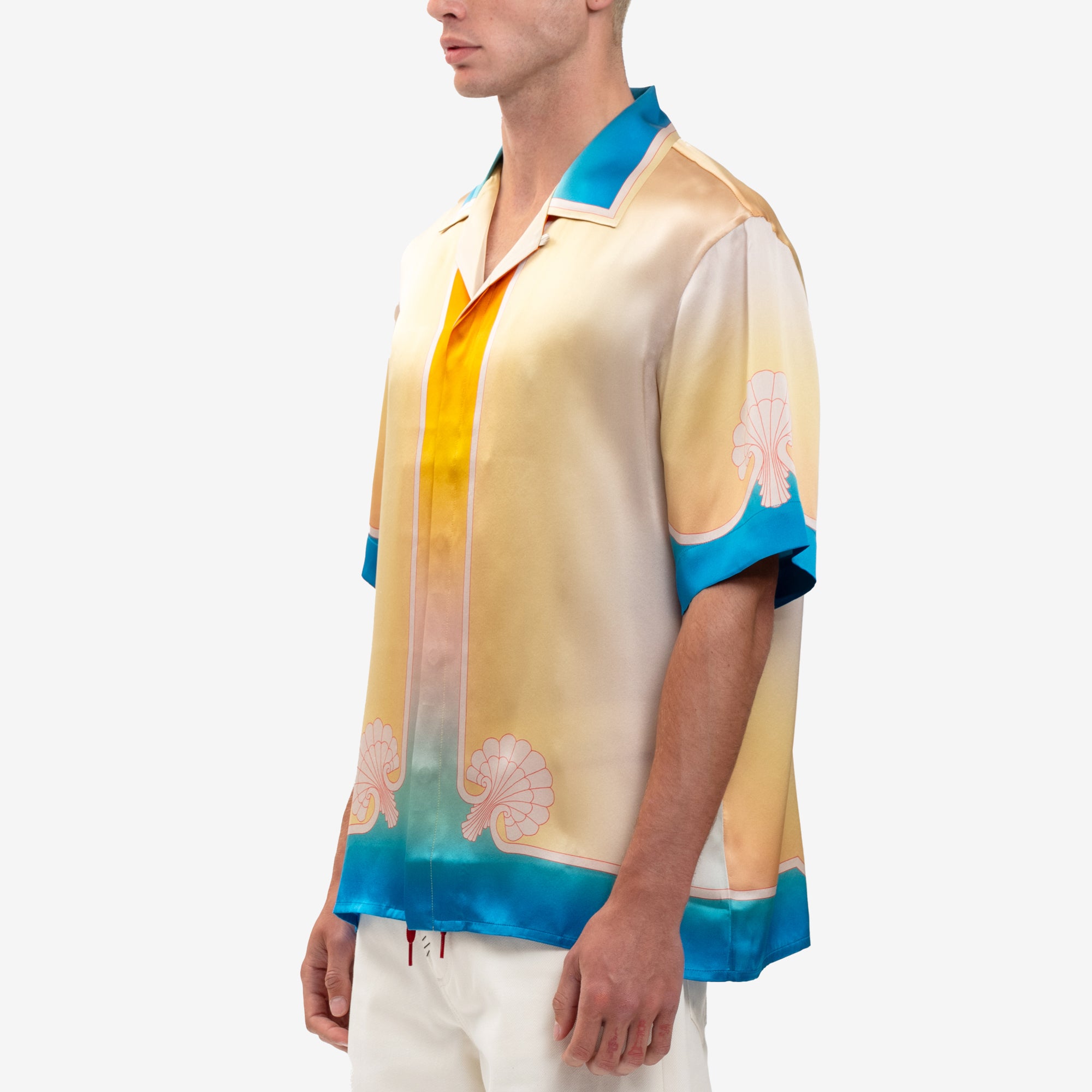 Casablanca Larc Colore SS Silk Shirt Yellow - 3