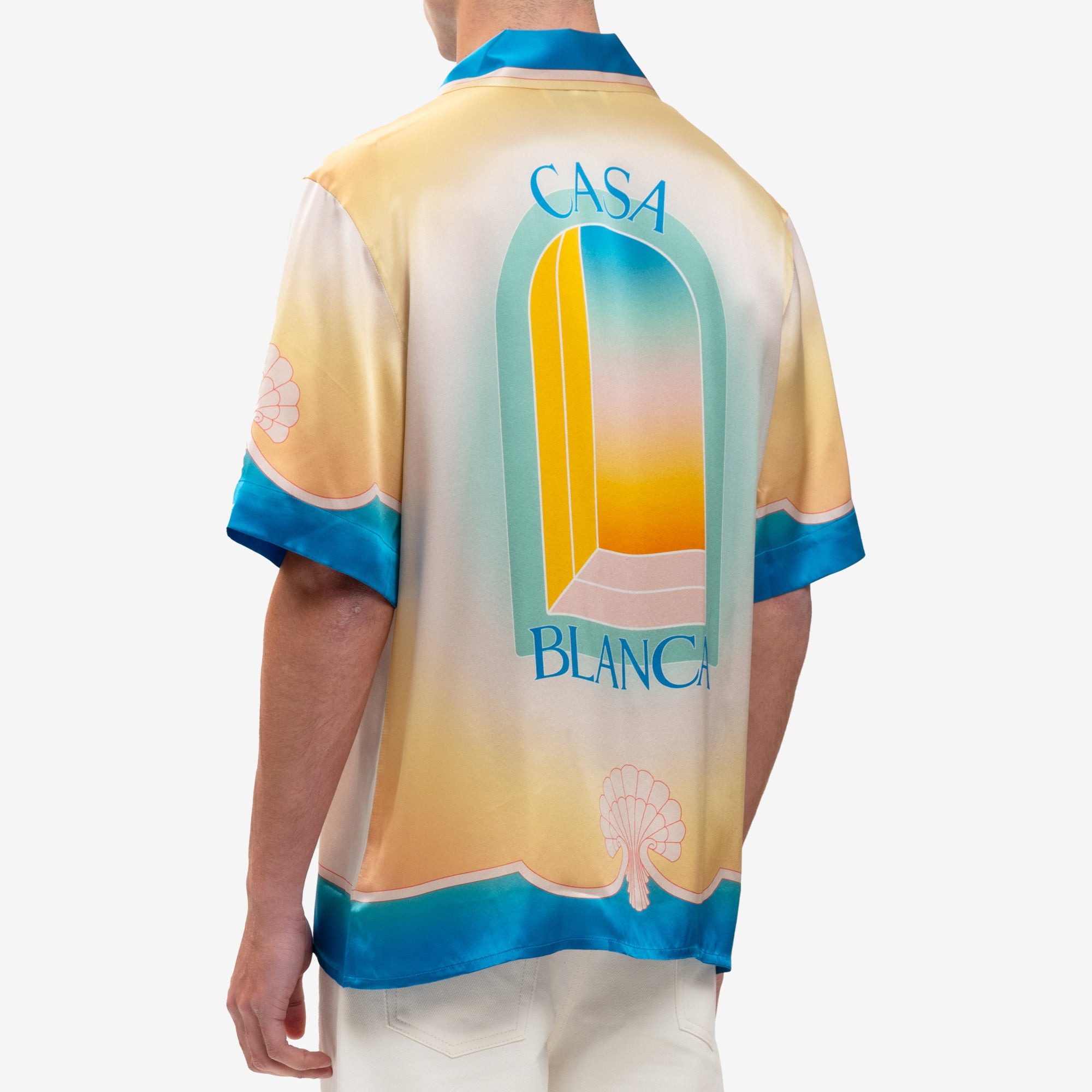 Casablanca Larc Colore SS Silk Shirt Yellow - 4