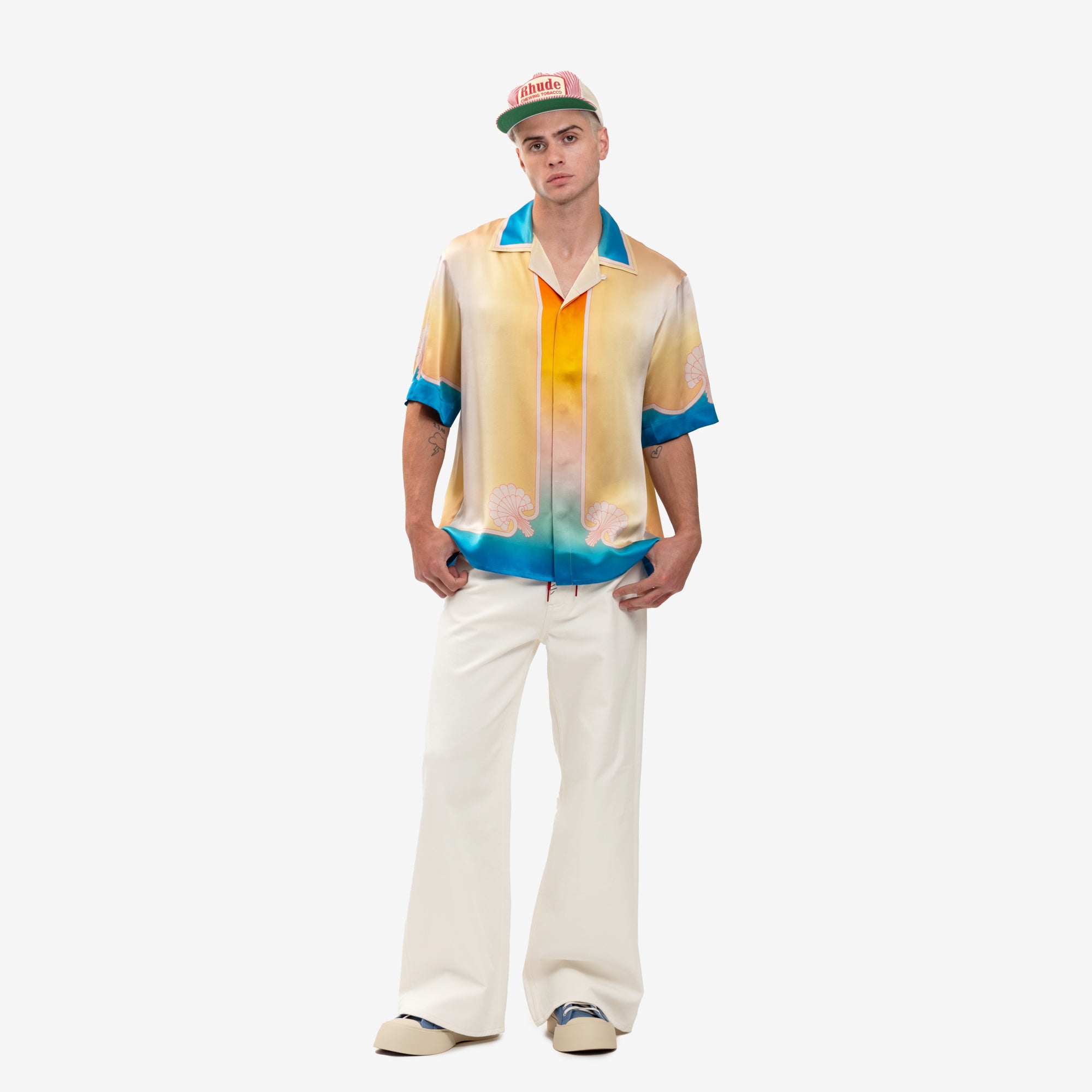 Casablanca Larc Colore SS Silk Shirt Yellow - 2