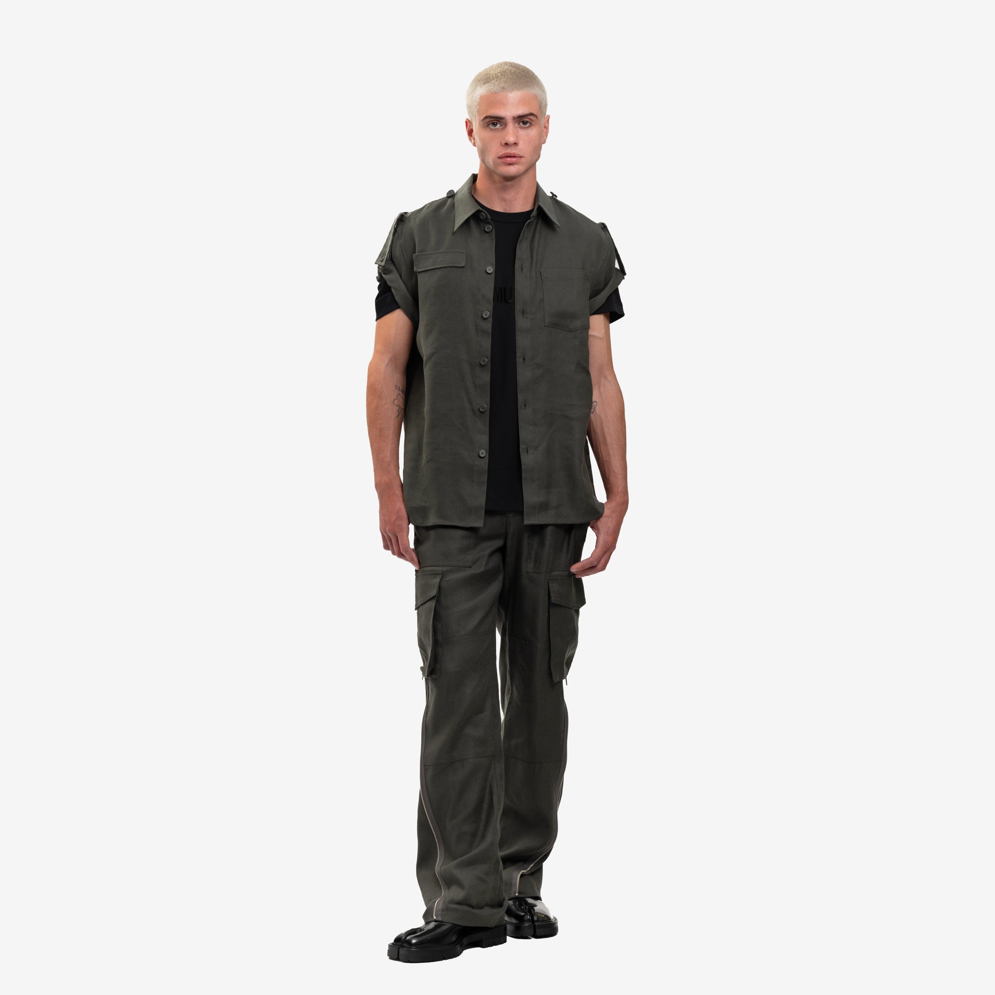 Helmut Lang Tonal Logo Heavy Cotton Tee Black - 2