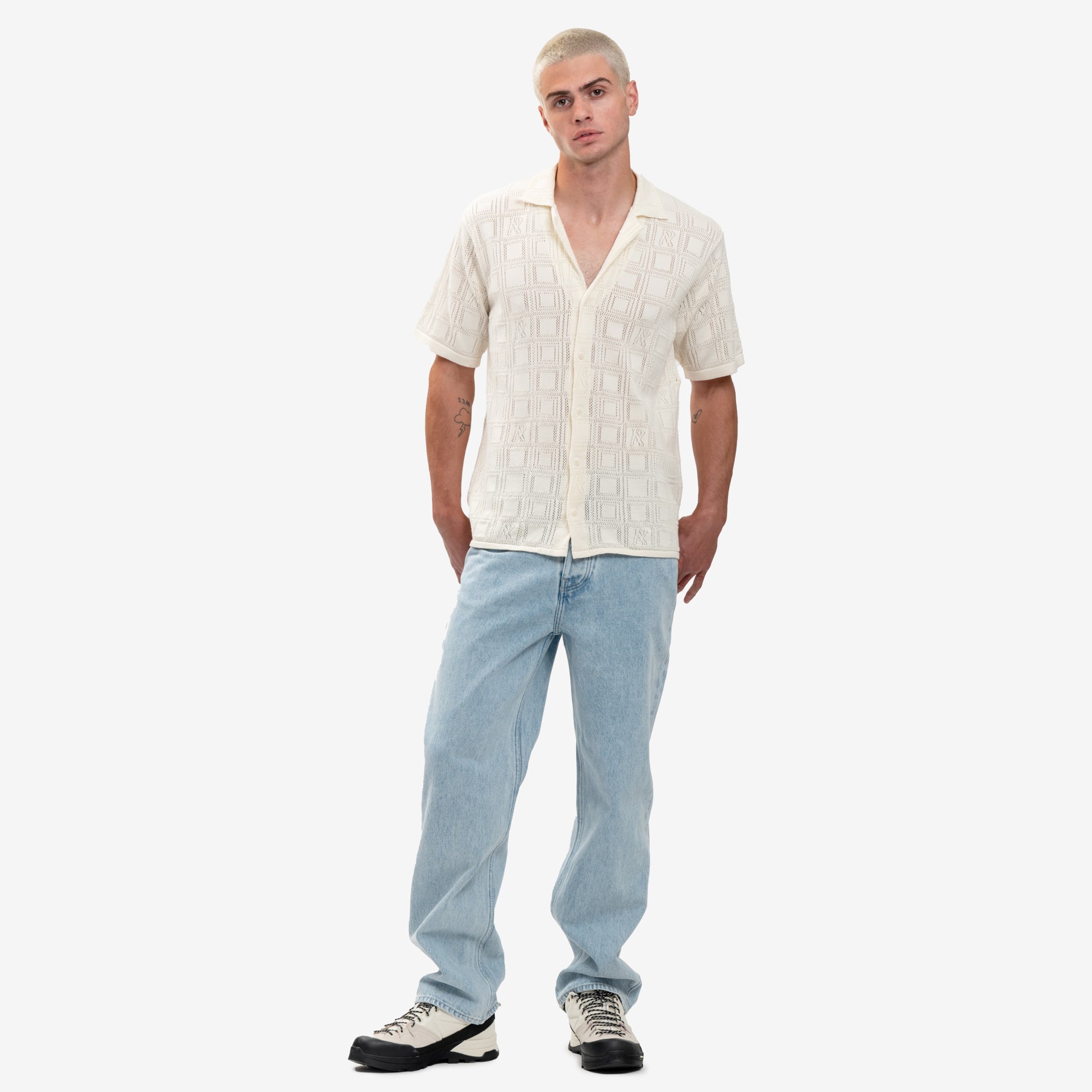 Represent Chalk Lace Knit Shirt Chalk - 2