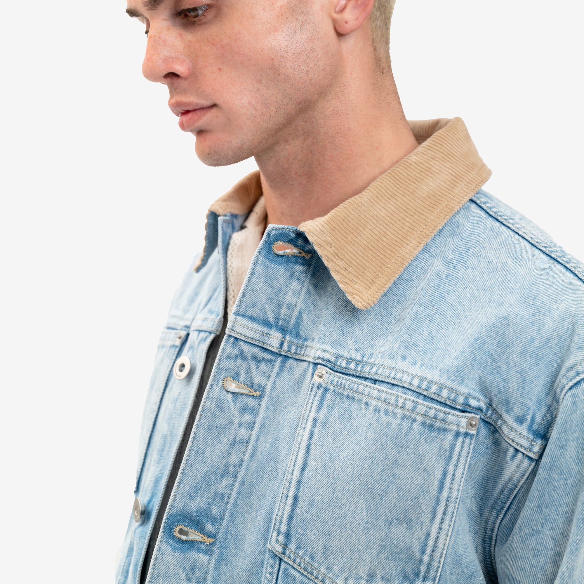 Drôle de Monsieur La Veste Jean Delavee Light Blue - 5