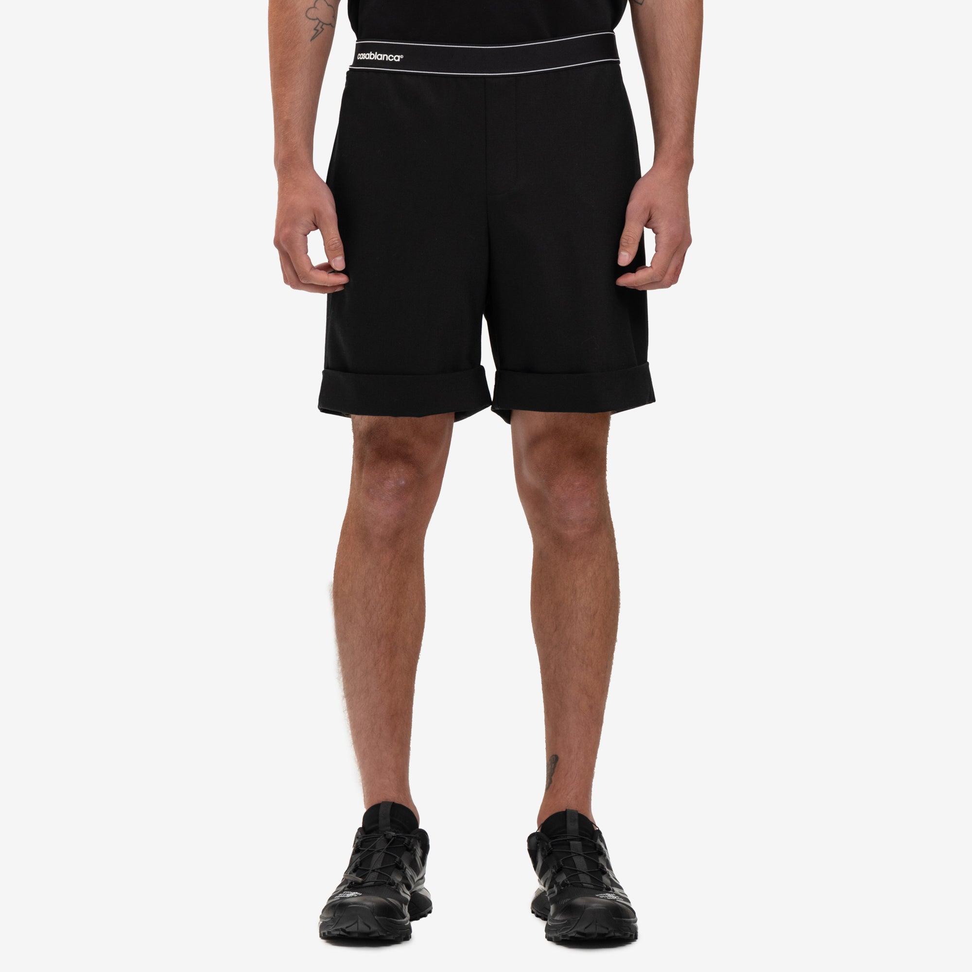 Casablanca Wool Sports Tailoring Shorts Black - 1