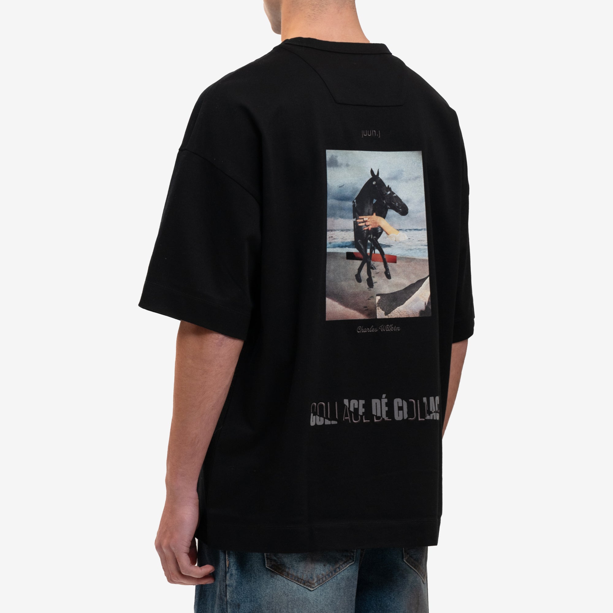 Juun.J Charles Wilkin Graphic T-Shirt Black - 4