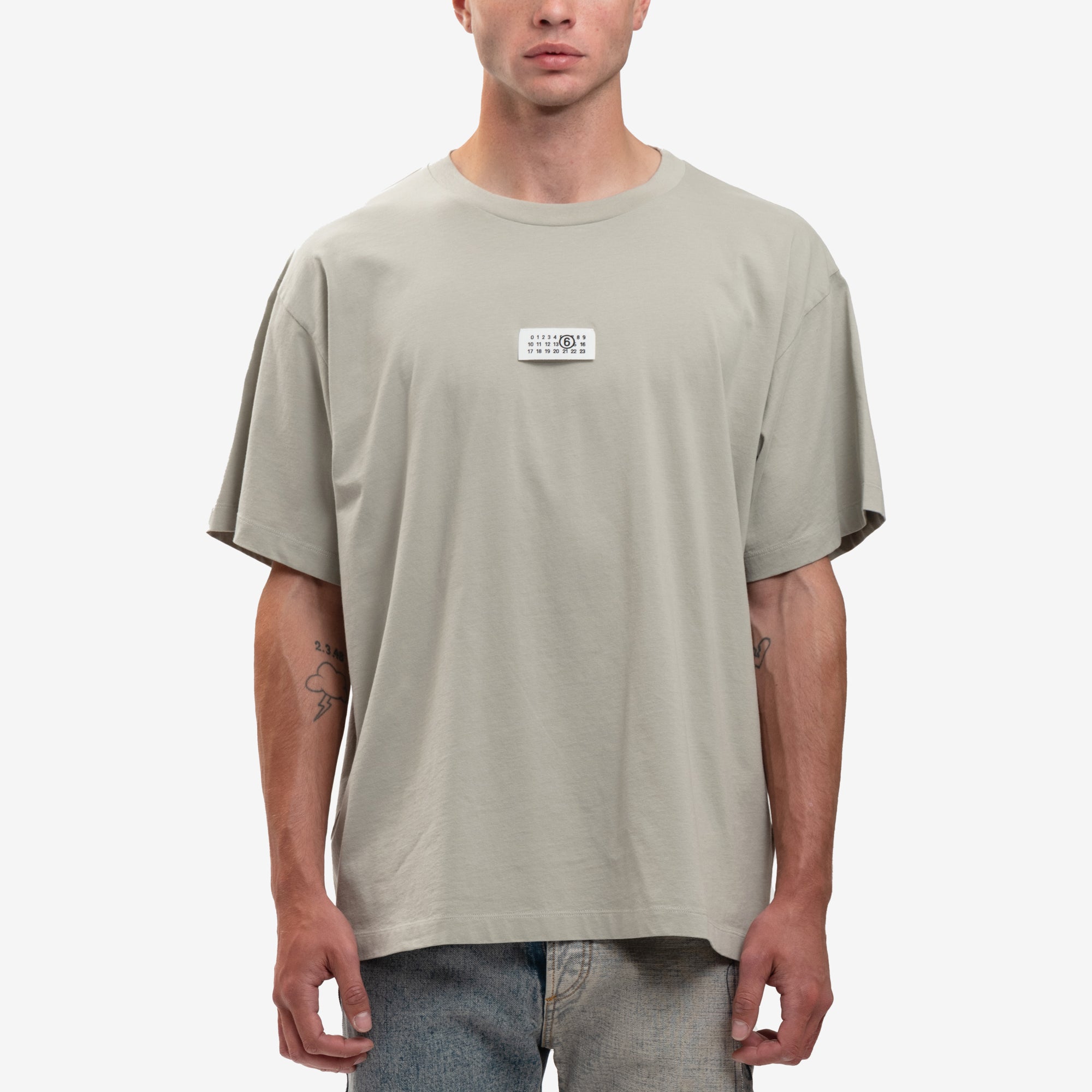 MM6 Numeric Patch T-Shirt Iguana - 1