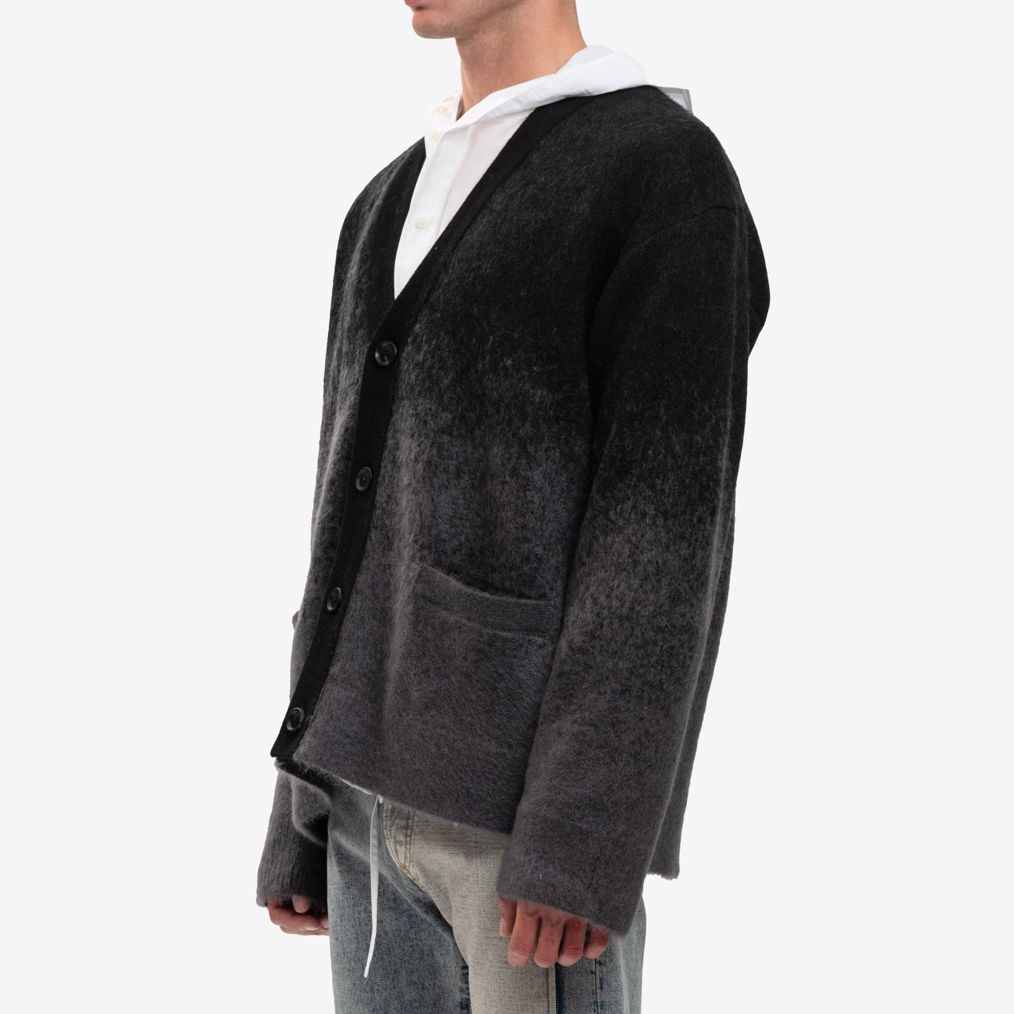 Juun.J Mohair Gradation Cardigan Ash - 3