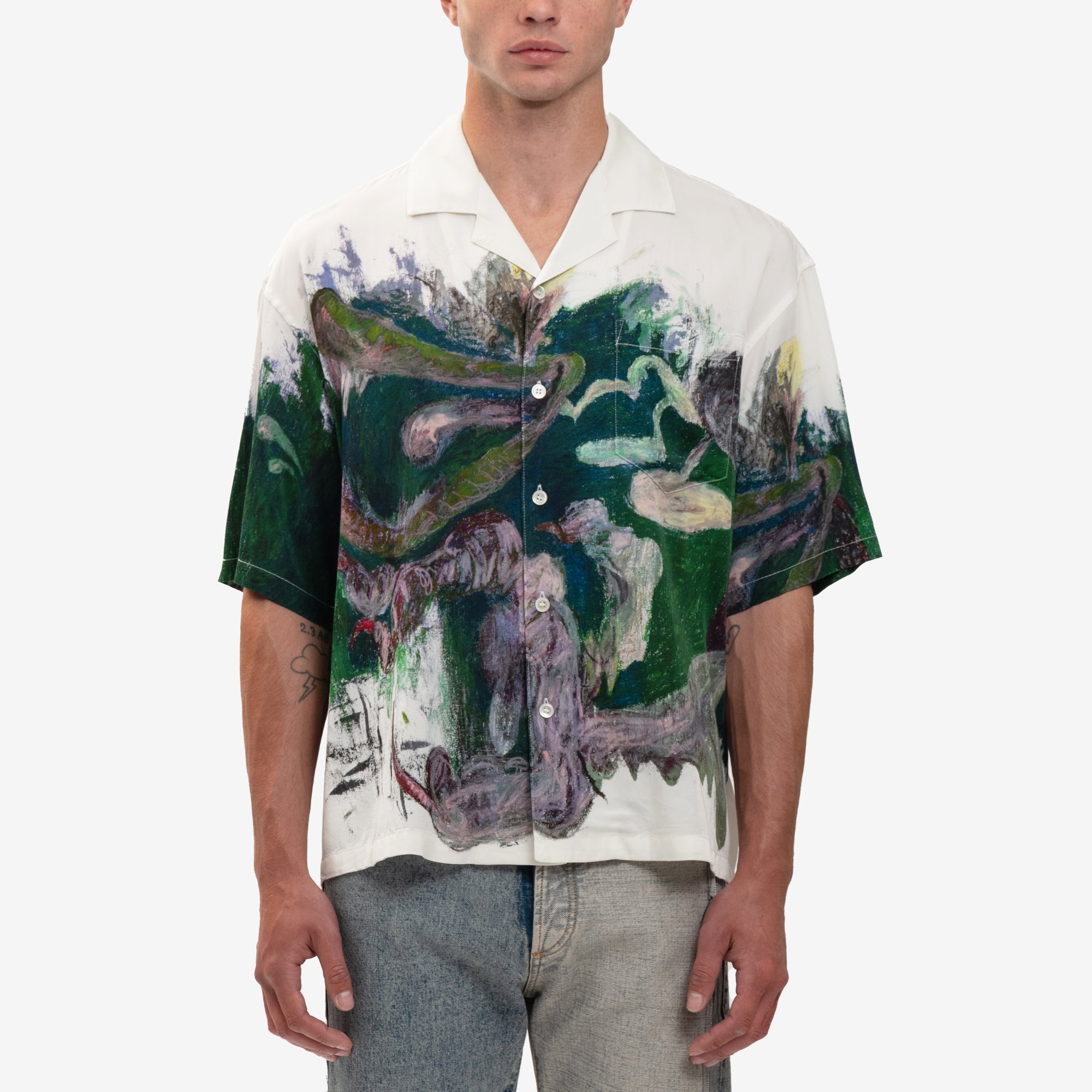 Dom Rebel Pondscum Camp Collar Shirt Ivory - 1