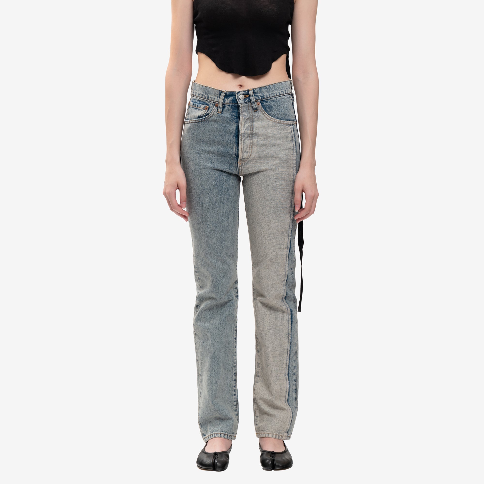 MM6 Two Tone Wash Jeans Light Blue - 6