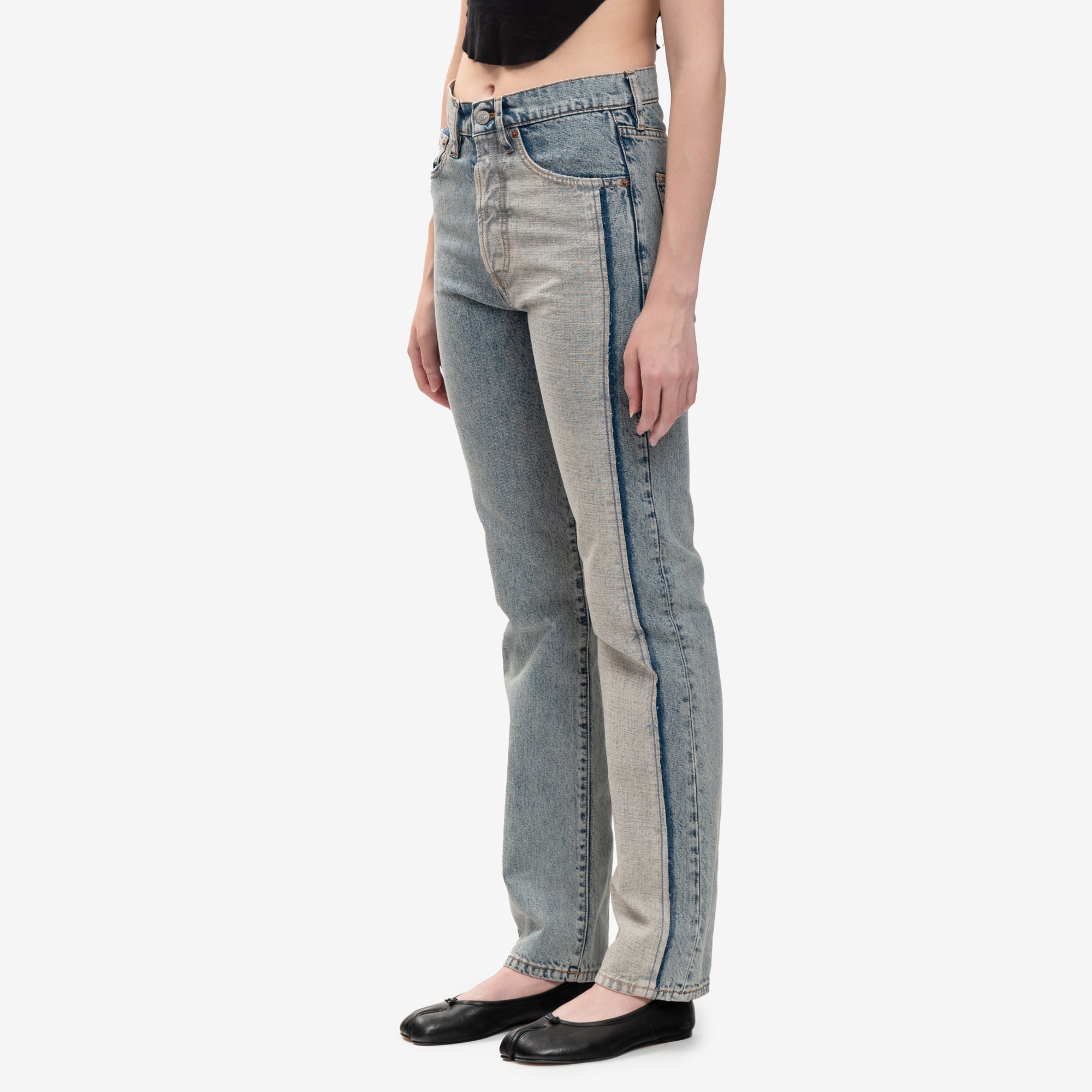 MM6 Two Tone Wash Jeans Light Blue - 7