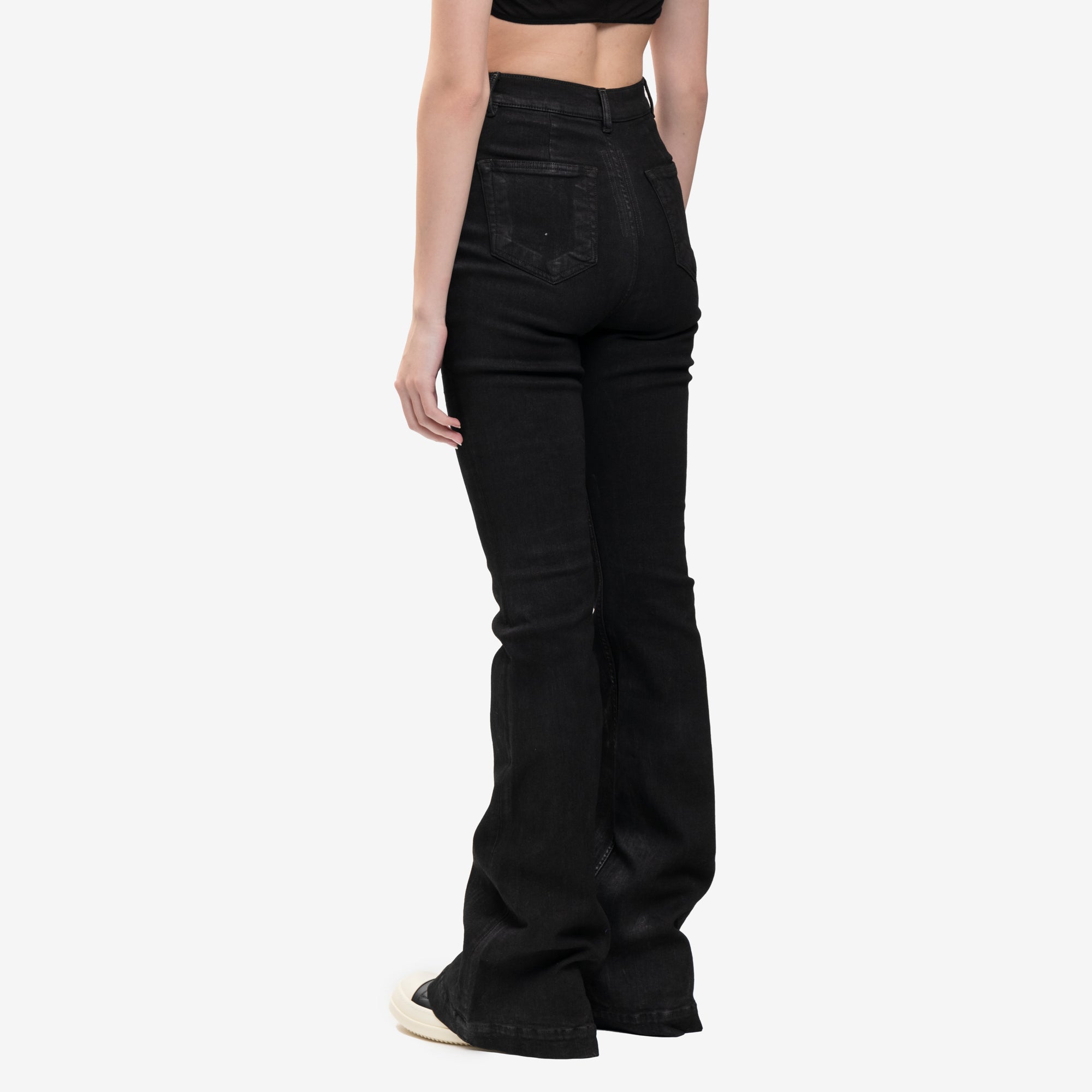 Rick Owens Womens Bolan Bootcut Jeans Black - 4
