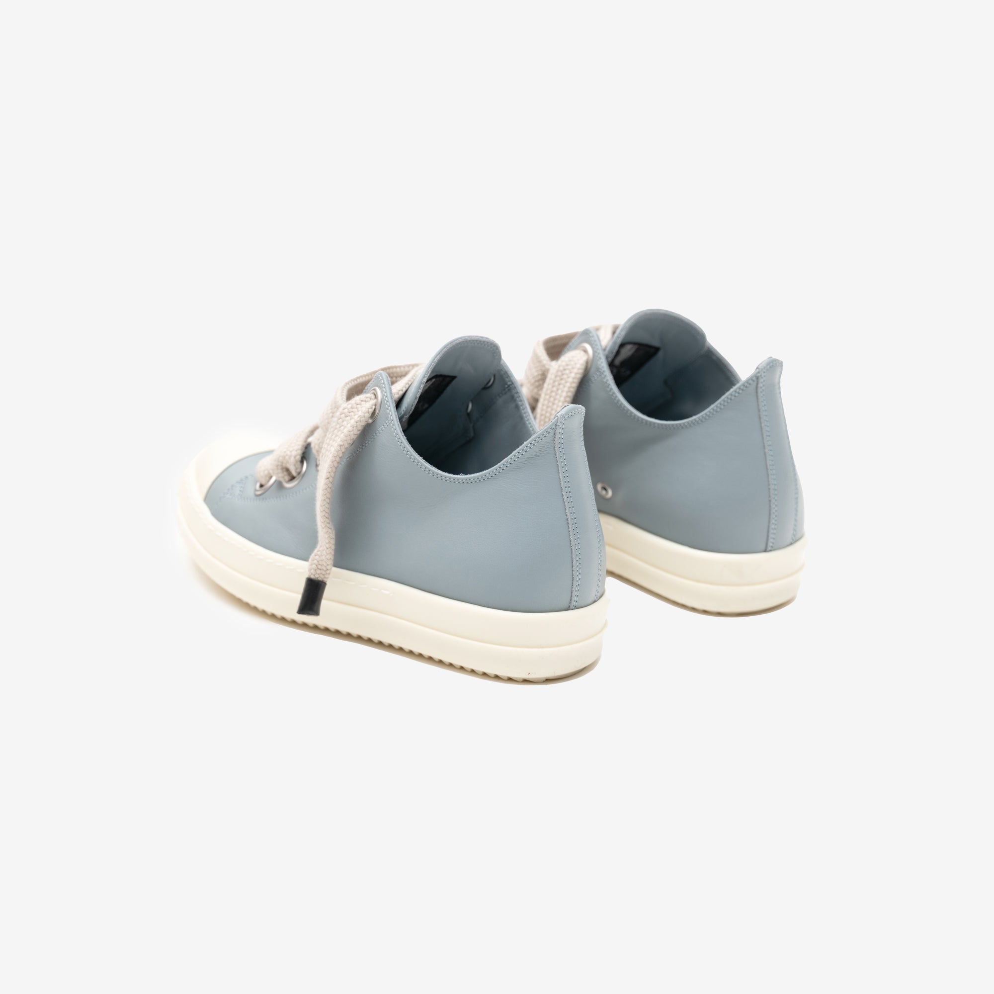 Rick Owens Womens Low - Top Jumbolace Leather Sneakers Pale Blue - 3