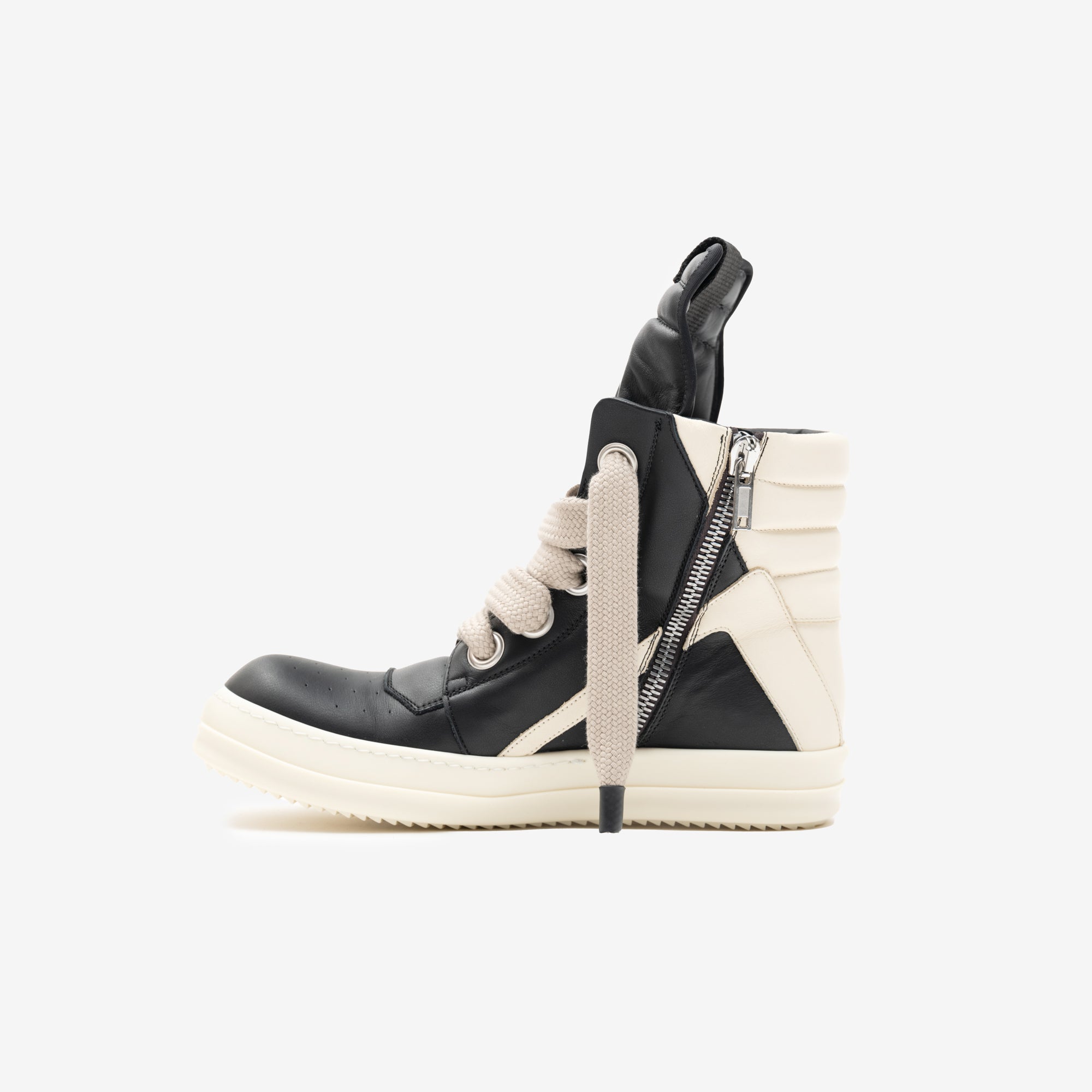 Rick Owens Black Geobasket Jumbolace Sneakers Black - 4
