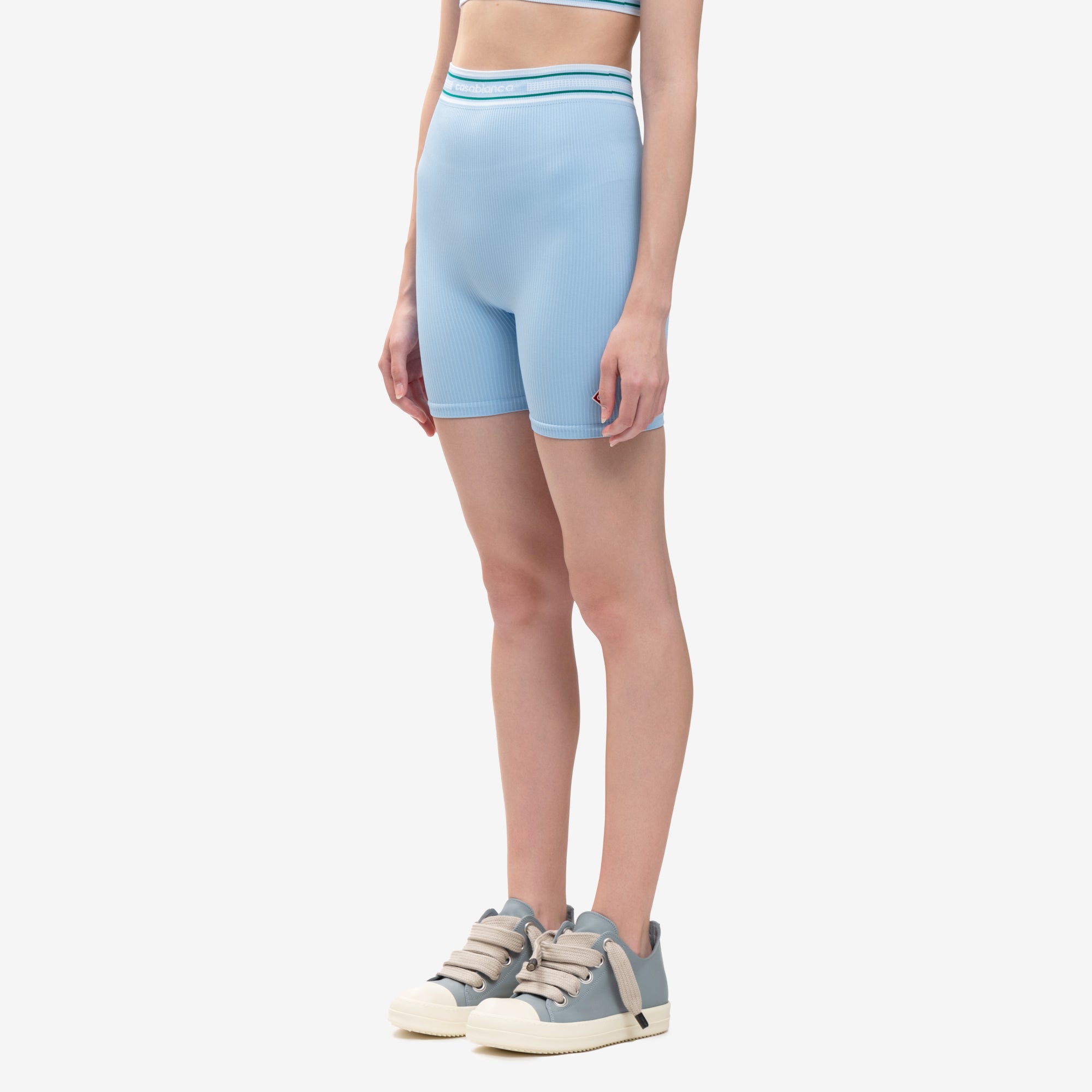 Casablanca Womens Seamless Shorts Pale Blue - 3