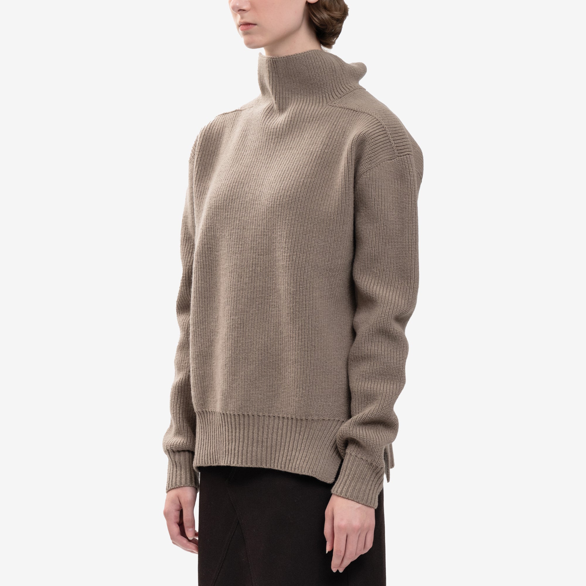 Rick Owens Unisex Fisherman Tabard Sweater Dust - 3