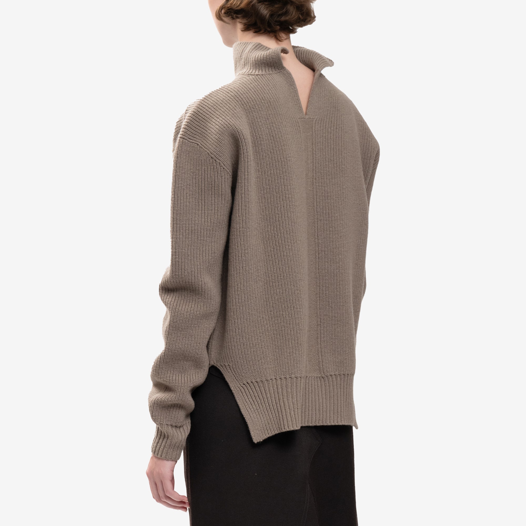 Rick Owens Unisex Fisherman Tabard Sweater Dust - 4
