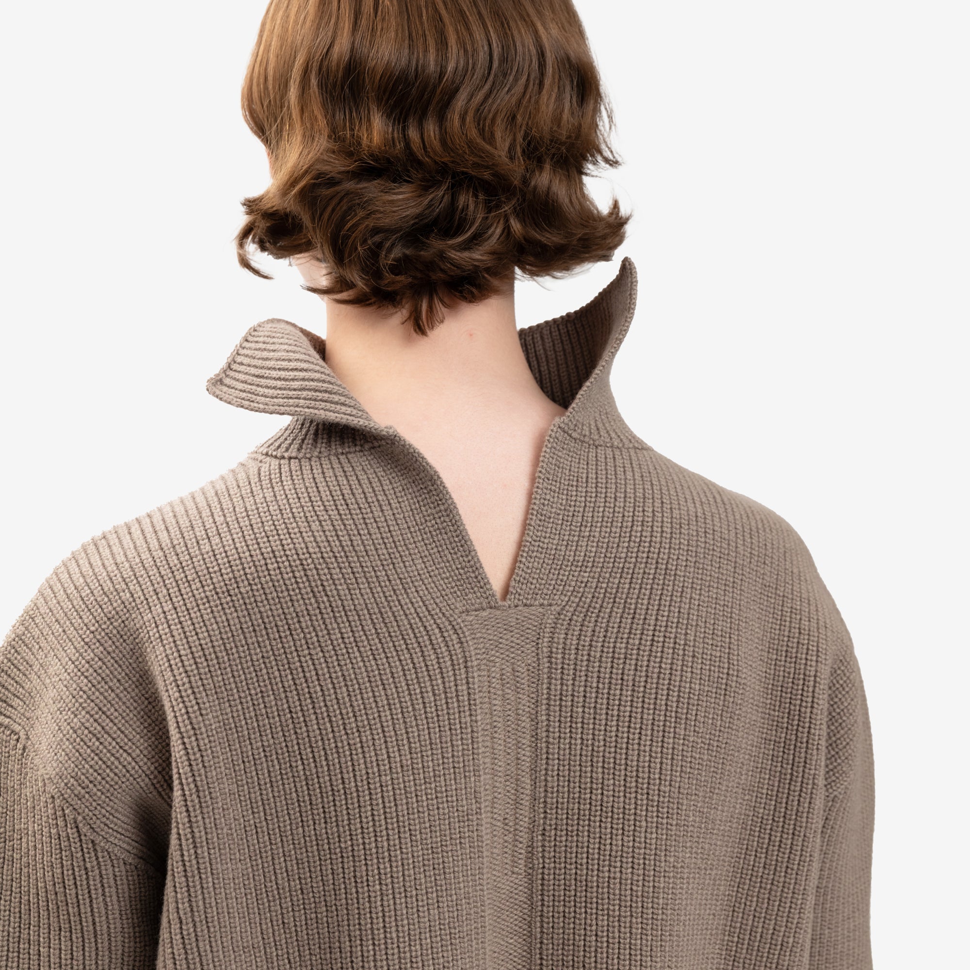 Rick Owens Unisex Fisherman Tabard Sweater Dust - 5