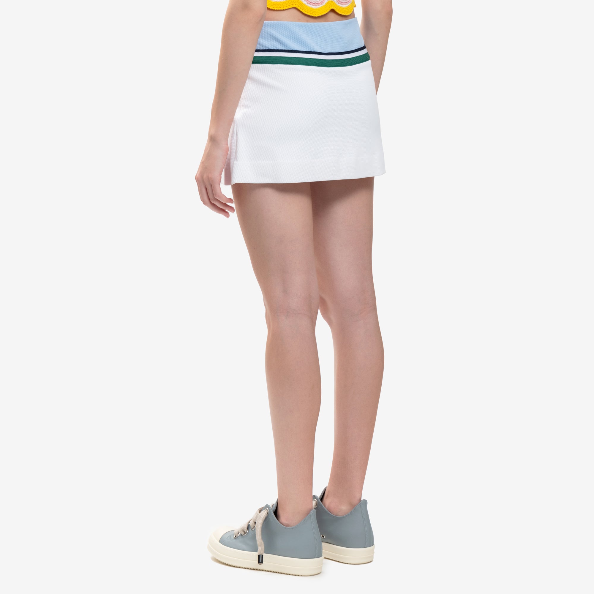 Casablanca Womens Round Pique Panel Skort White - 4