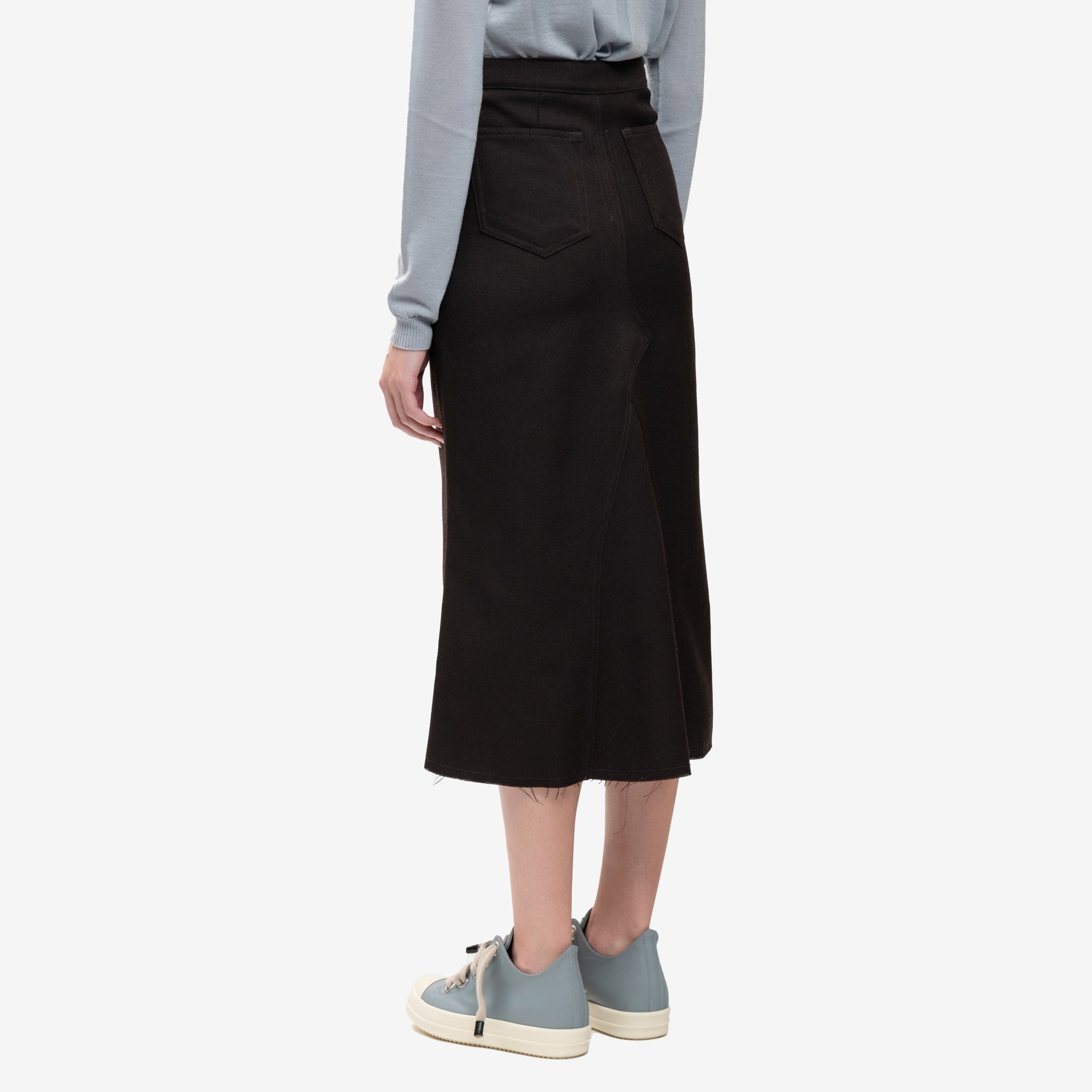 Rick Owens Womens Godet Skirt Dark Dust - 4