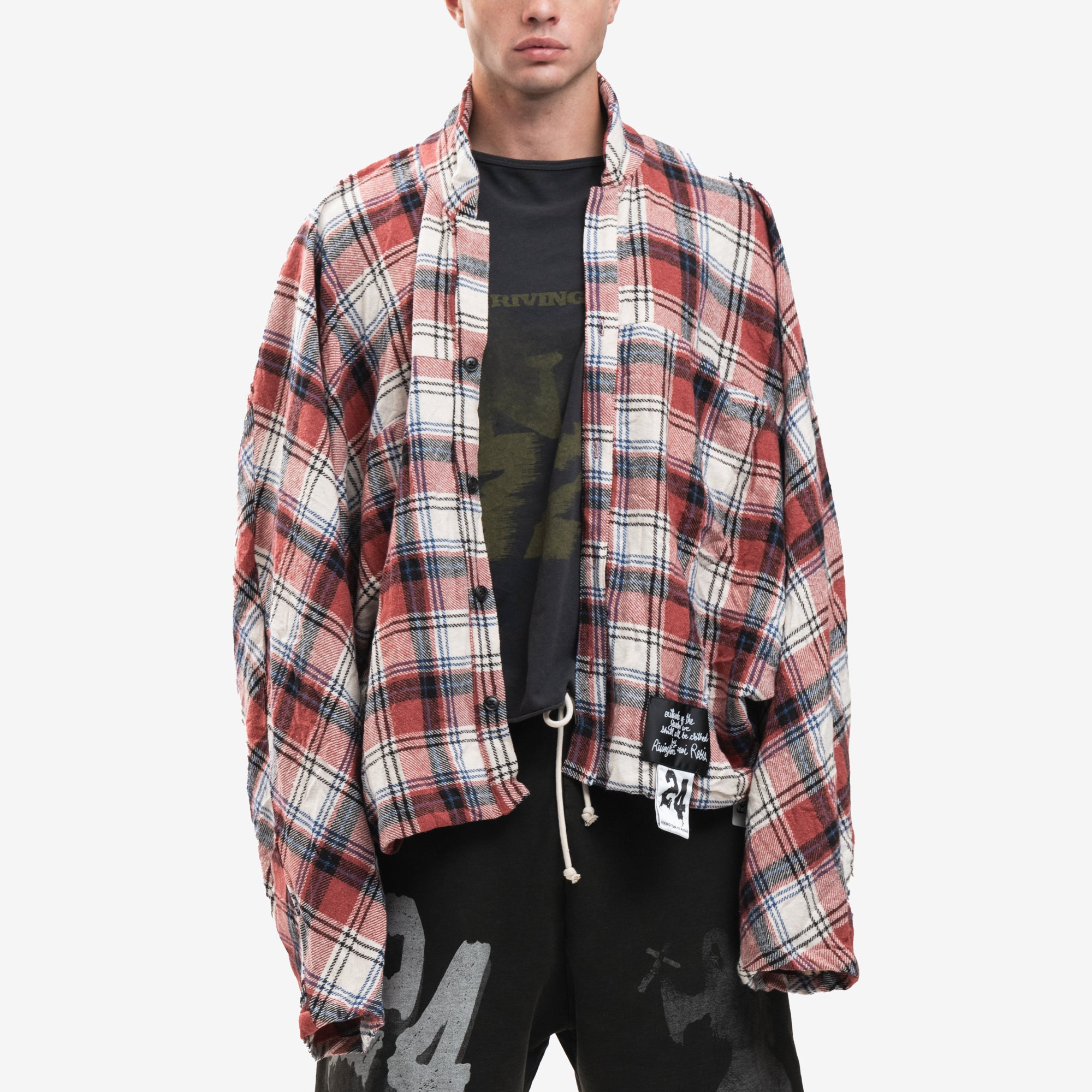 RRR123 Nazarene Plaid Shirt Red - 1