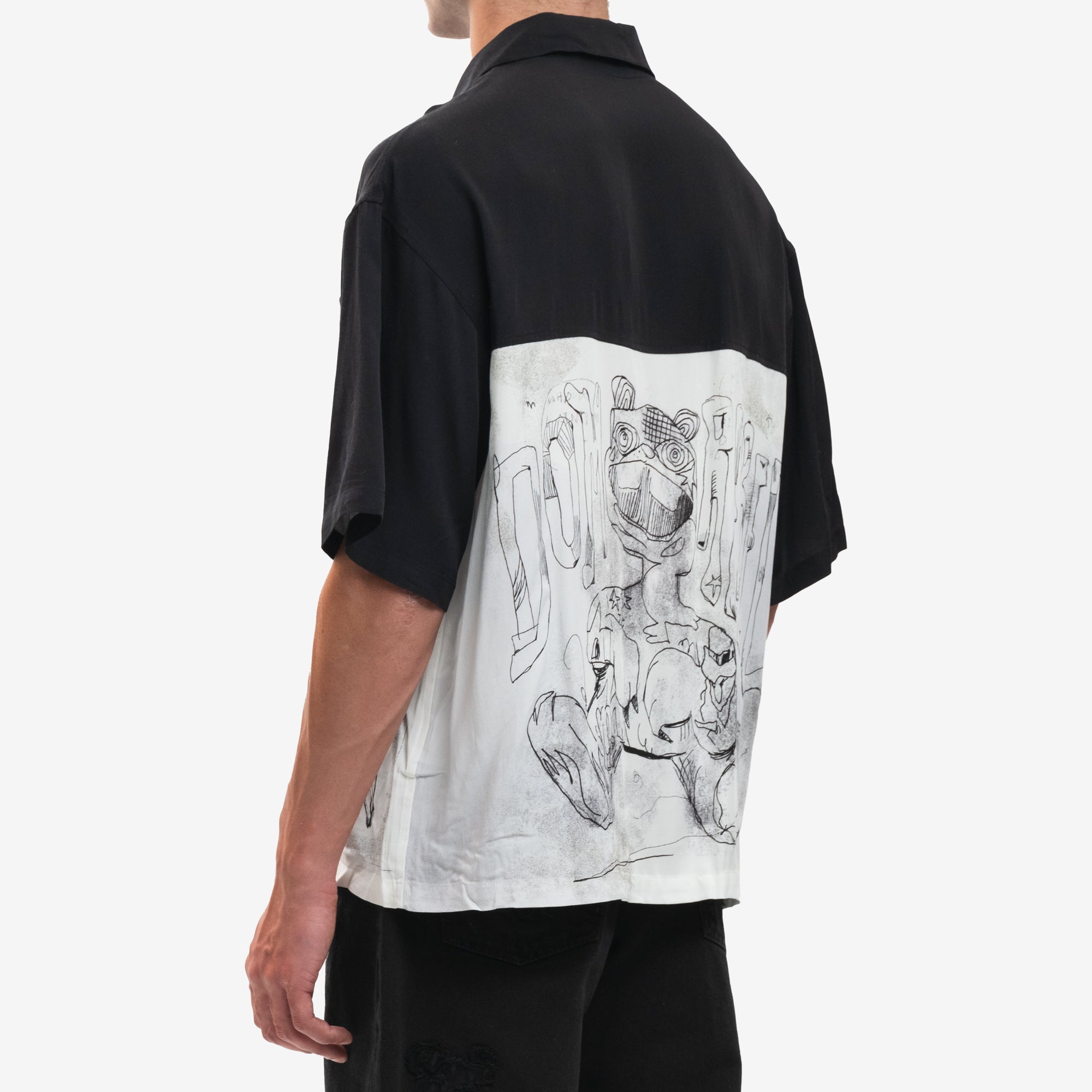 Dom Rebel Strip Camp Collar Shirt Beige - 4