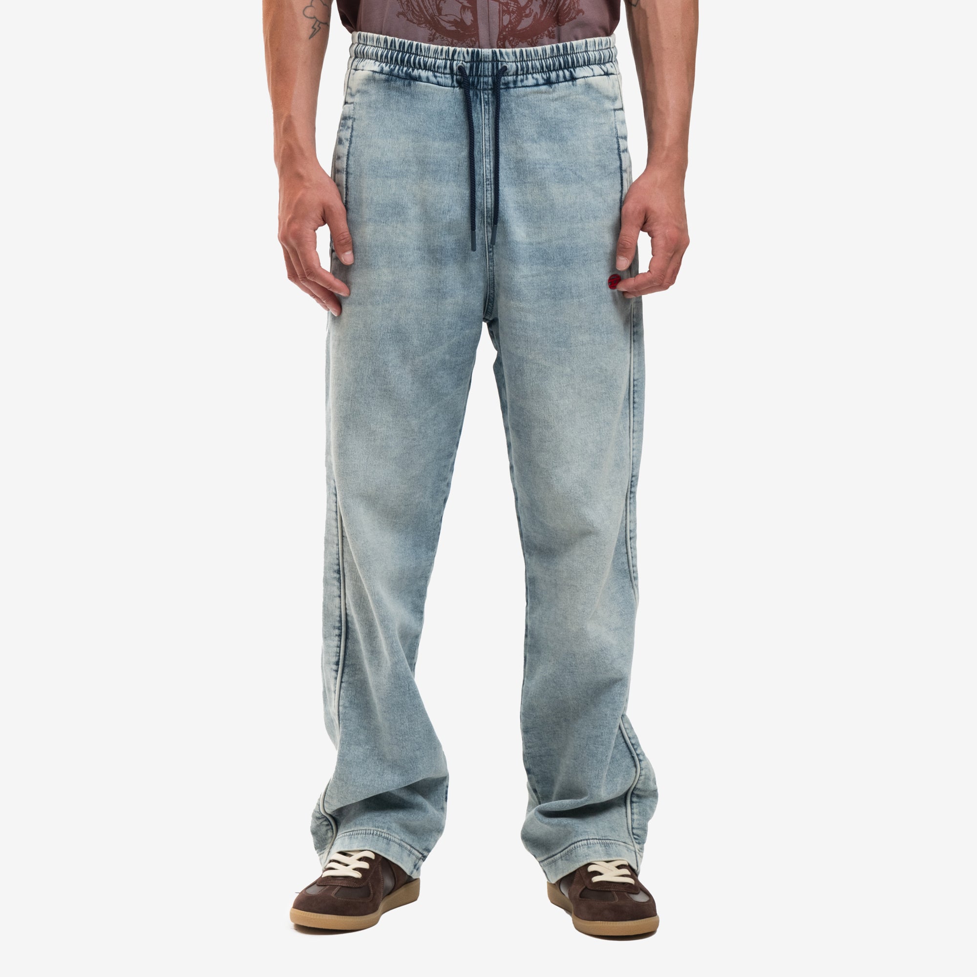 DIESEL Denim Sweat Jeans Blue - 1