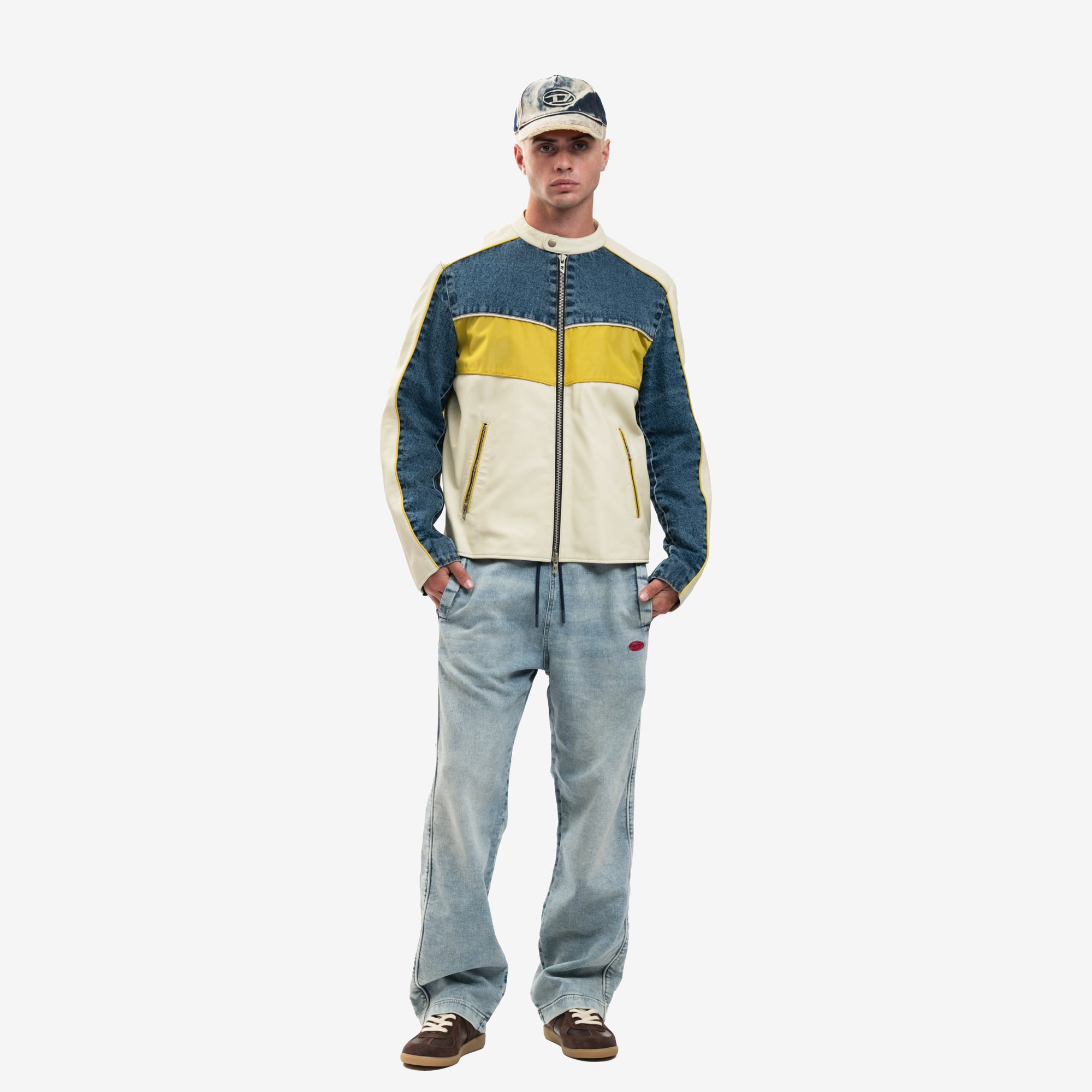 DIESEL Bleach Destroyed Baseball Cap Blue - 2