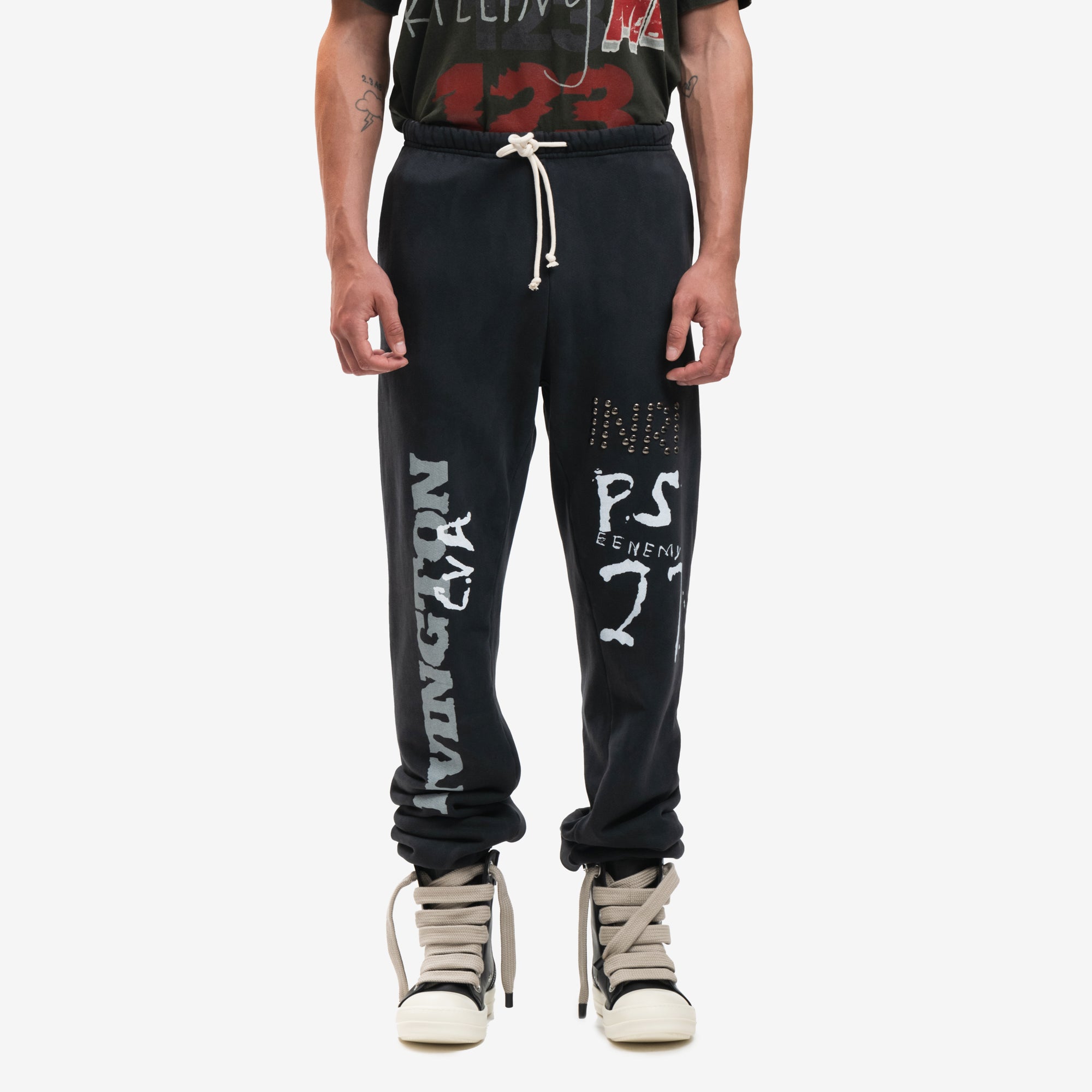 RRR123 Inri Mechanic Sweatpants Black - 1