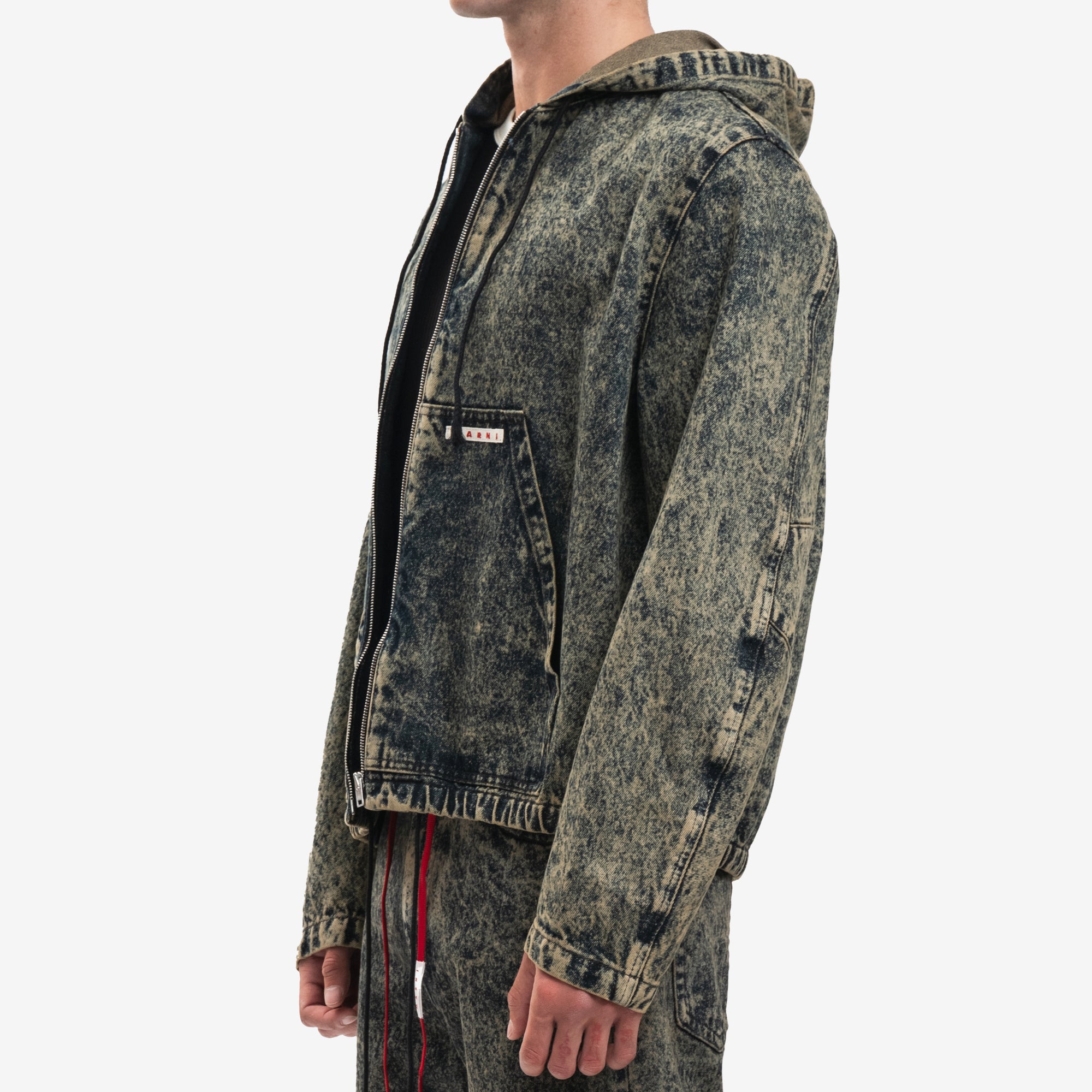 Photo of MARNI Marble Dyed Zip Hoody - 3
