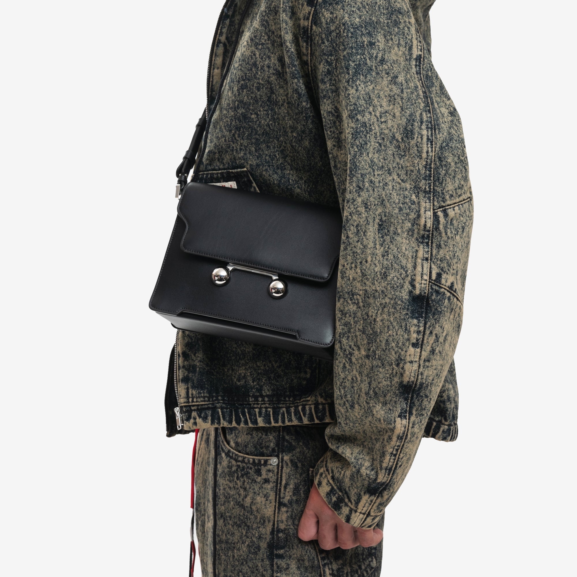 MARNI Trunkaroo Medium Shoulder Bag Black - 7