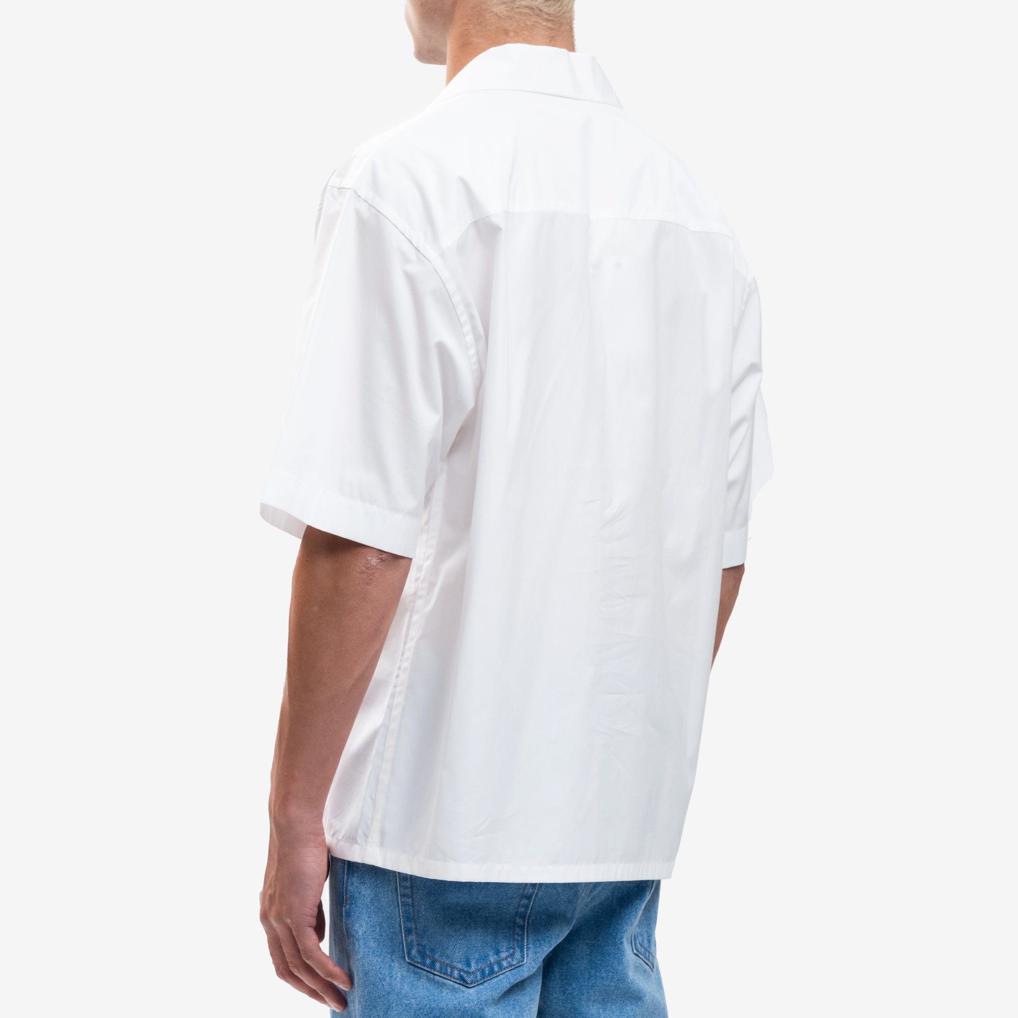 MARNI Chest Logo Poplin Shirt Lily White - 4