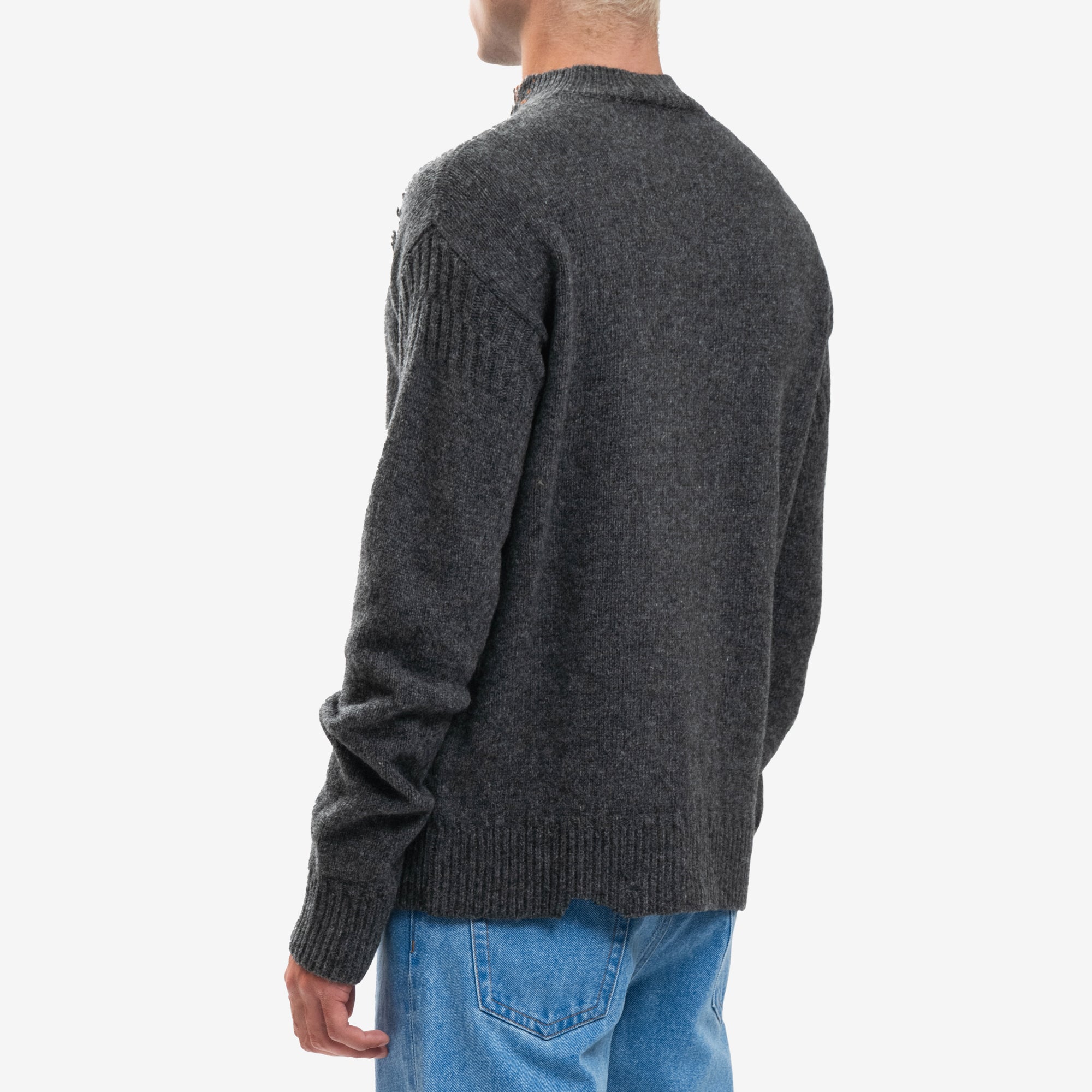 MARNI Shetland Mending Sweater Granite - 5