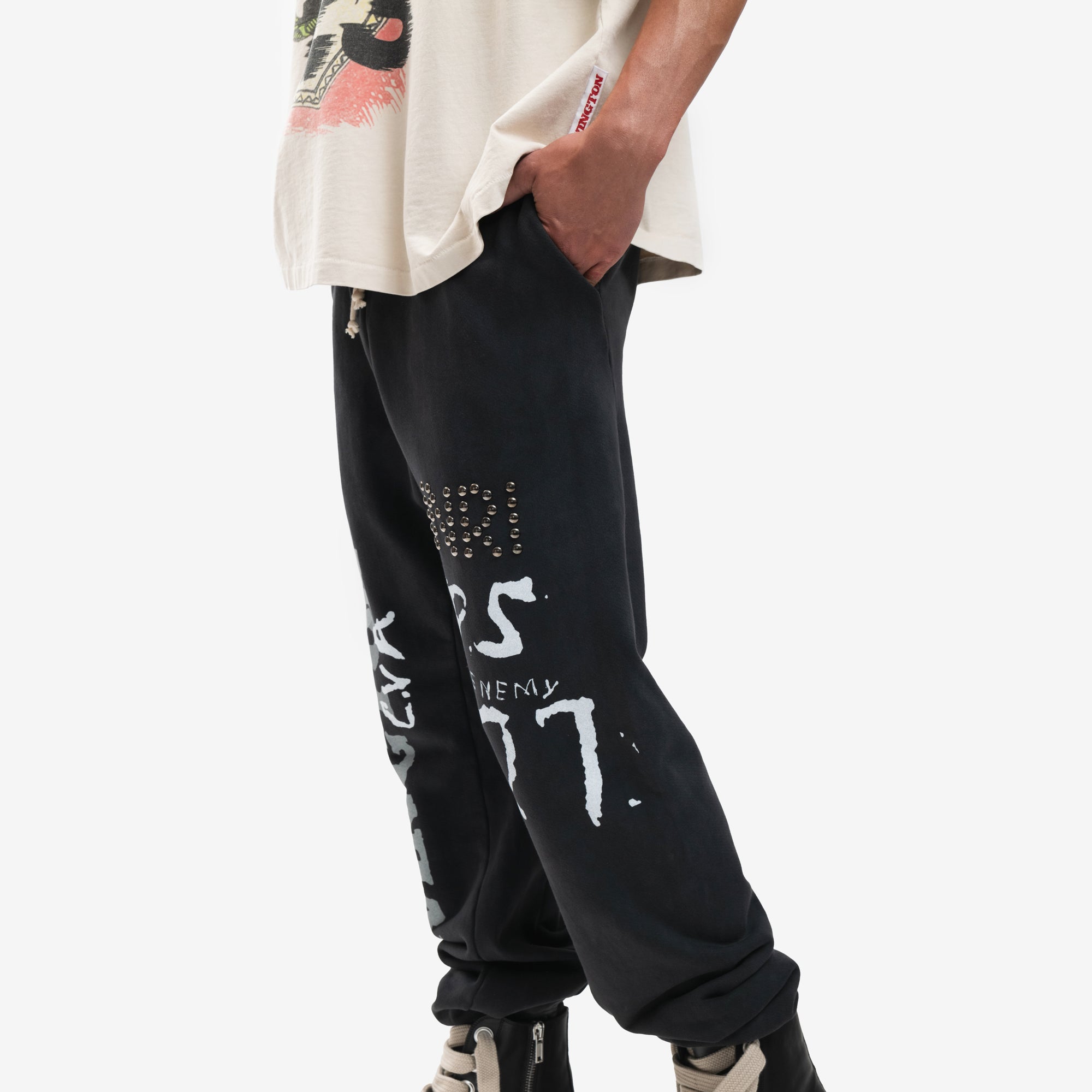 RRR123 Inri Mechanic Sweatpants Black - 5