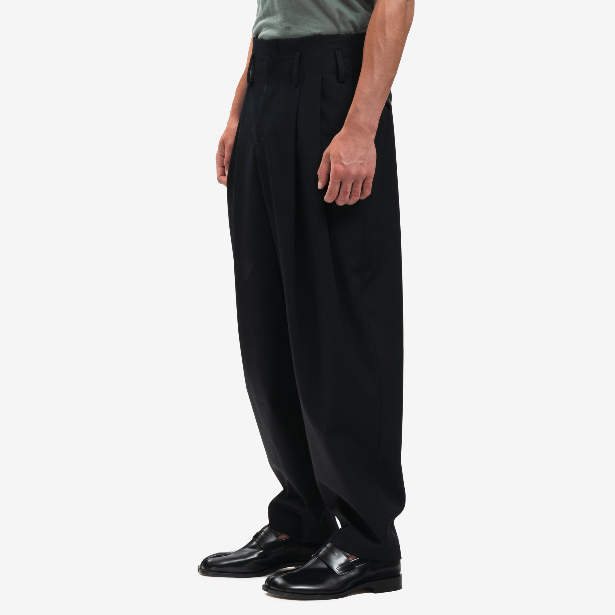 メンズ KENZO リラックス スクールボーイ パンツ（ブラック）