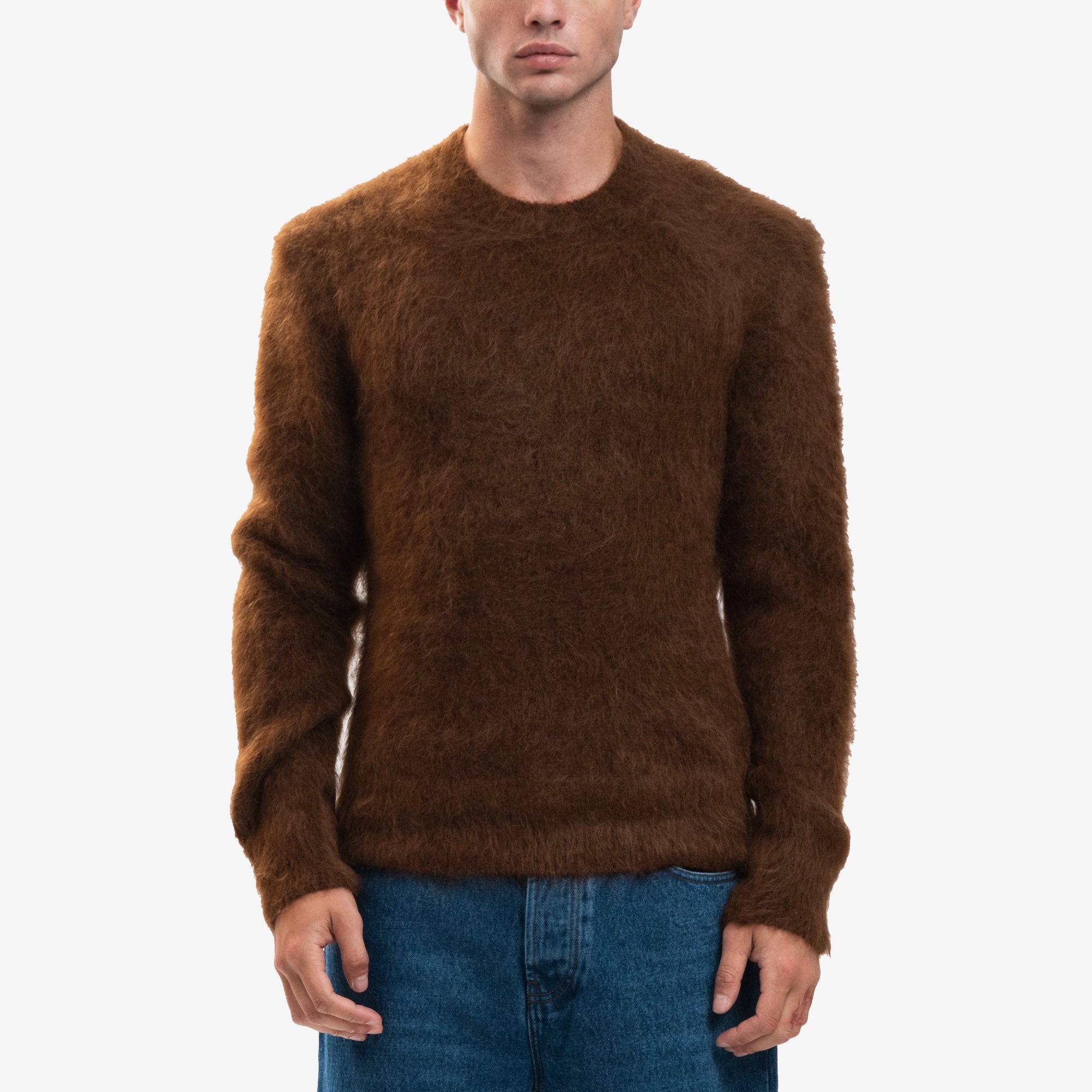 AMI Brushed Mohair Sweater Fawn - 1