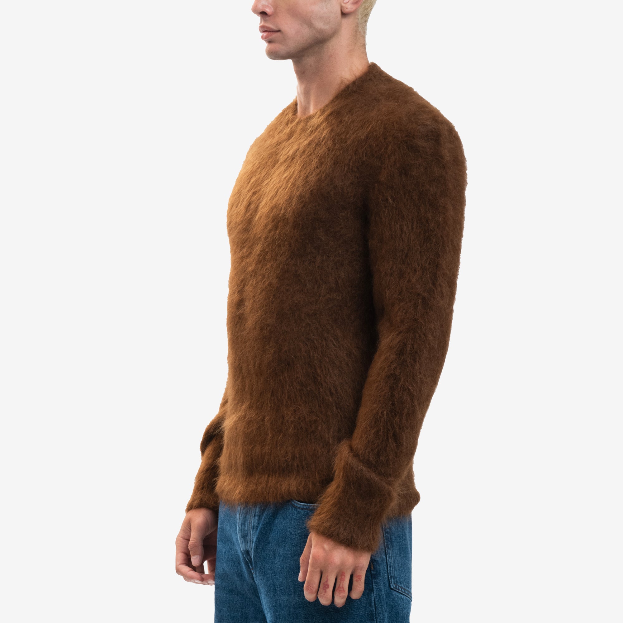 AMI Brushed Mohair Sweater Fawn - 3