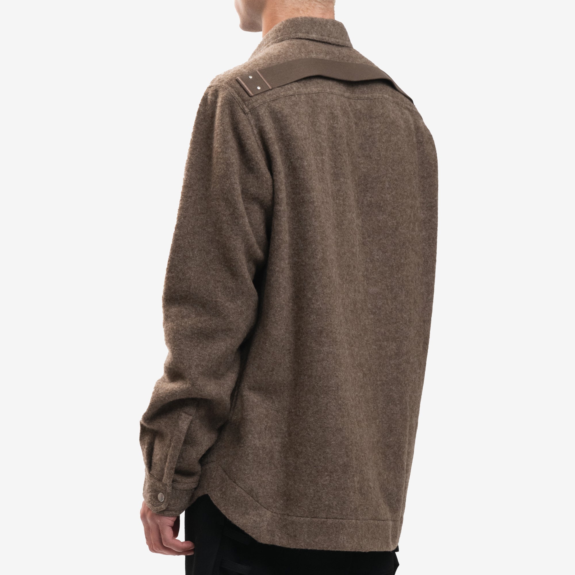 Rick Owens Wool Outershirt Fawn - 4