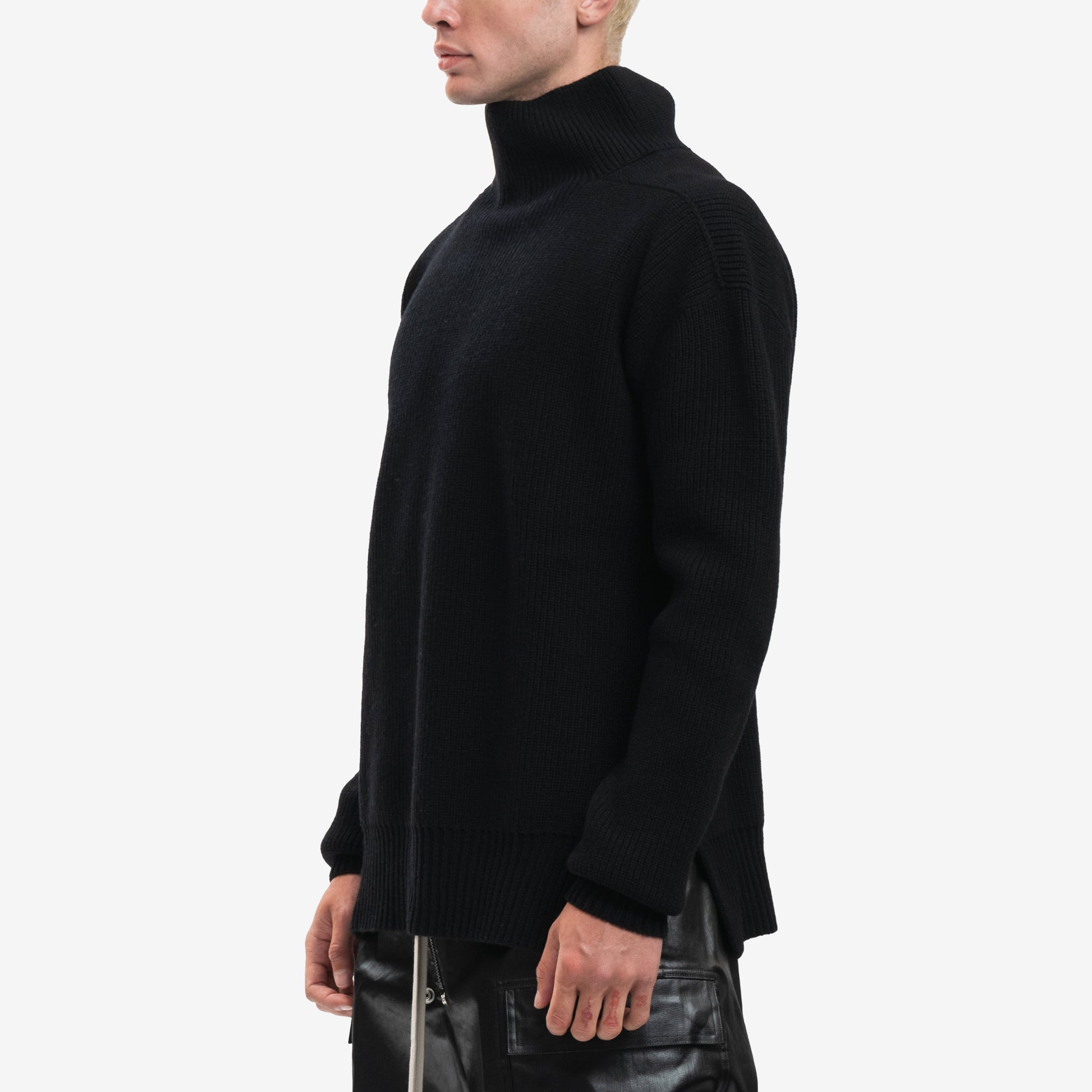Rick Owens Fisherman Tabard Sweater Black - 3