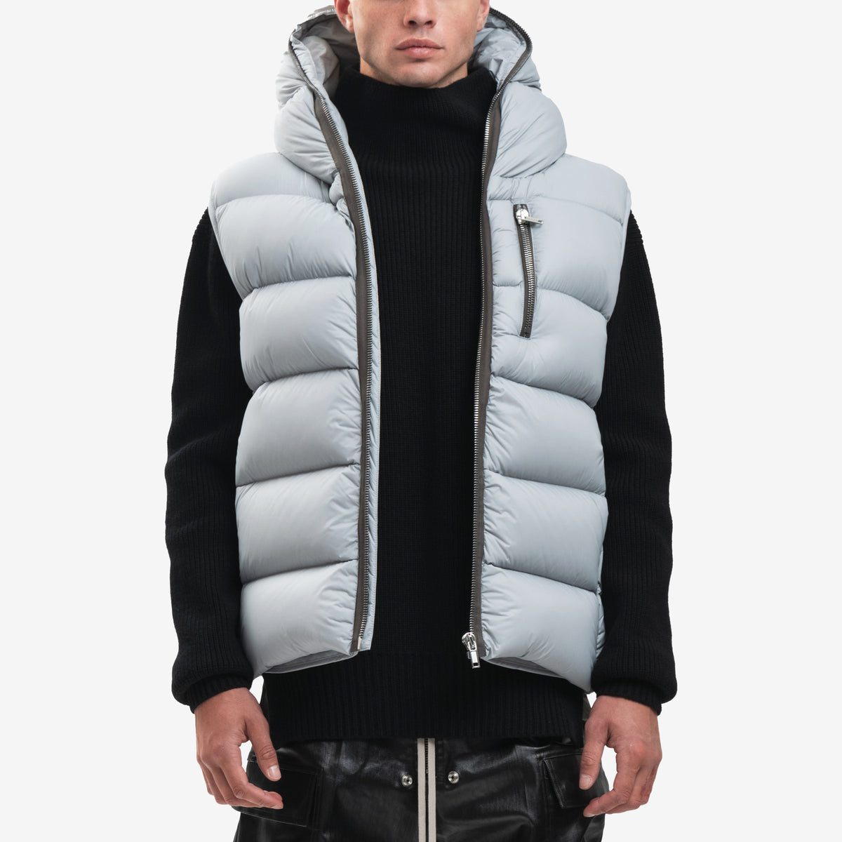 Rick Owens Puffer Sealed Vest in Pale Blue